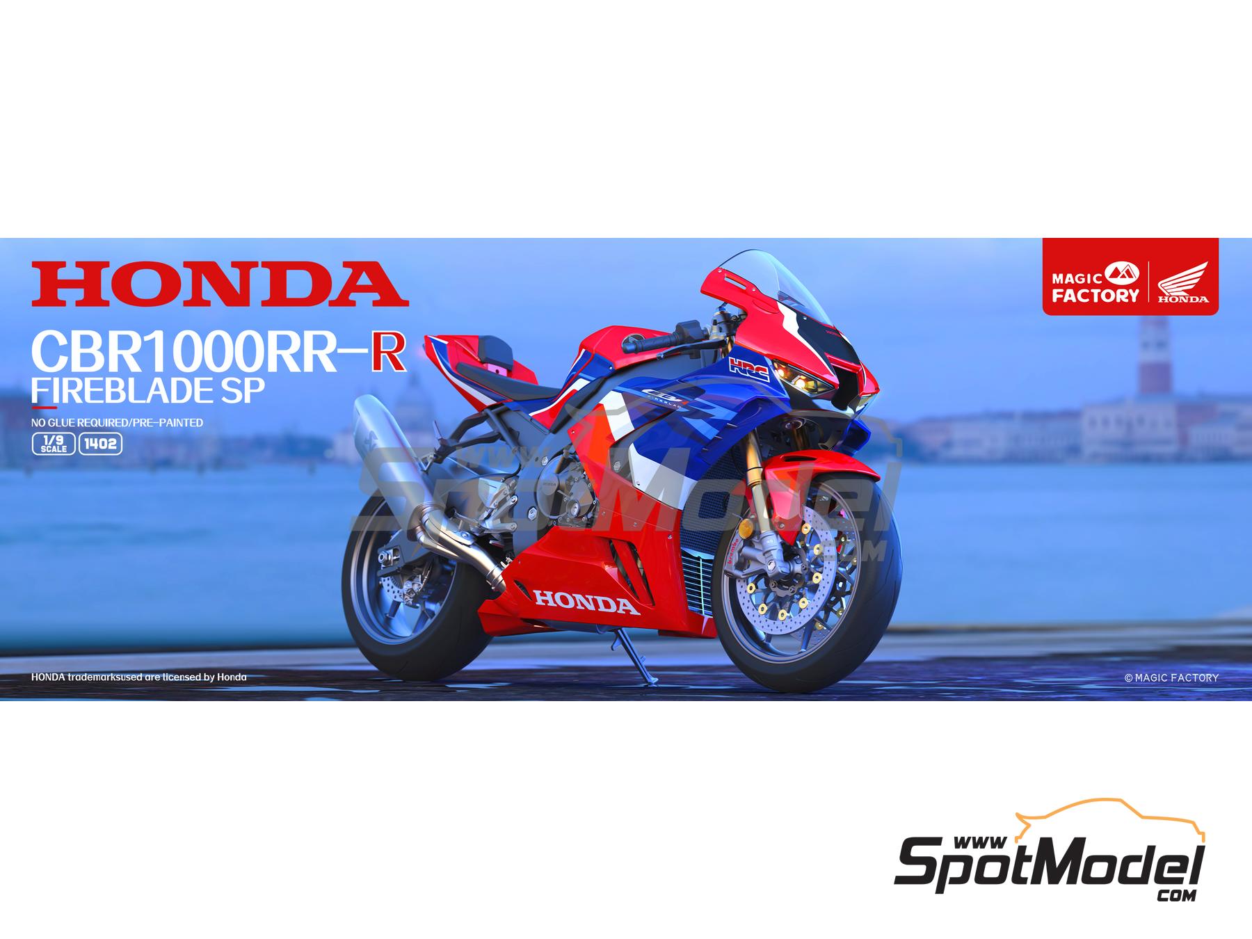 Image 1: Honda CBR1000RR-R Fireblade SP - Pre-painted | Motorbike scale model kit in 1/9 scale manufactured by Magic Factory (ref.&nbsp;MAGIC-1402, also 6974715830495 and 1402)