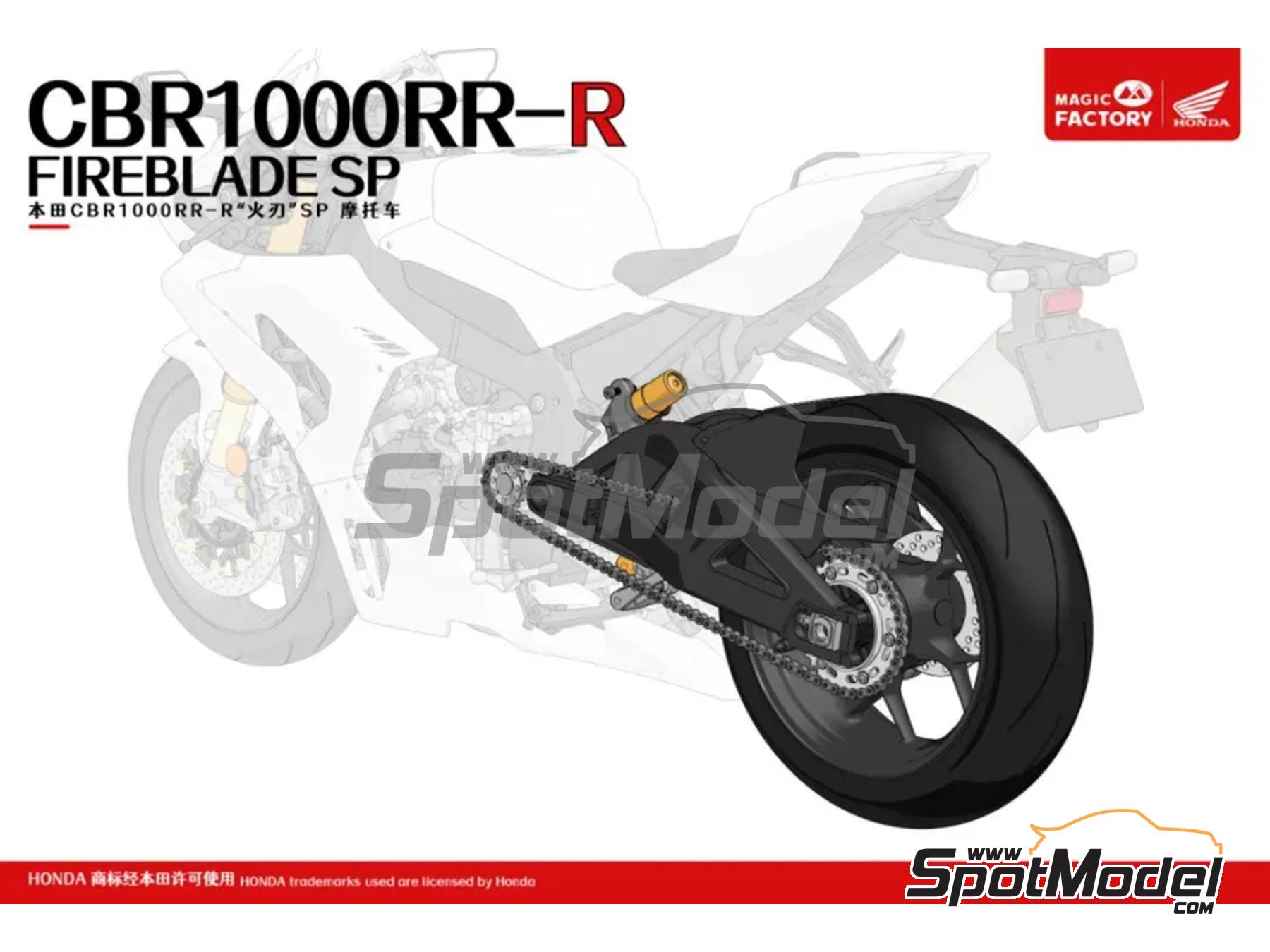 Image 7: Honda CBR1000RR-R Fireblade SP - Pre-painted | Motorbike scale model kit in 1/9 scale manufactured by Magic Factory (ref.&nbsp;MAGIC-1402, also 6974715830495 and 1402)