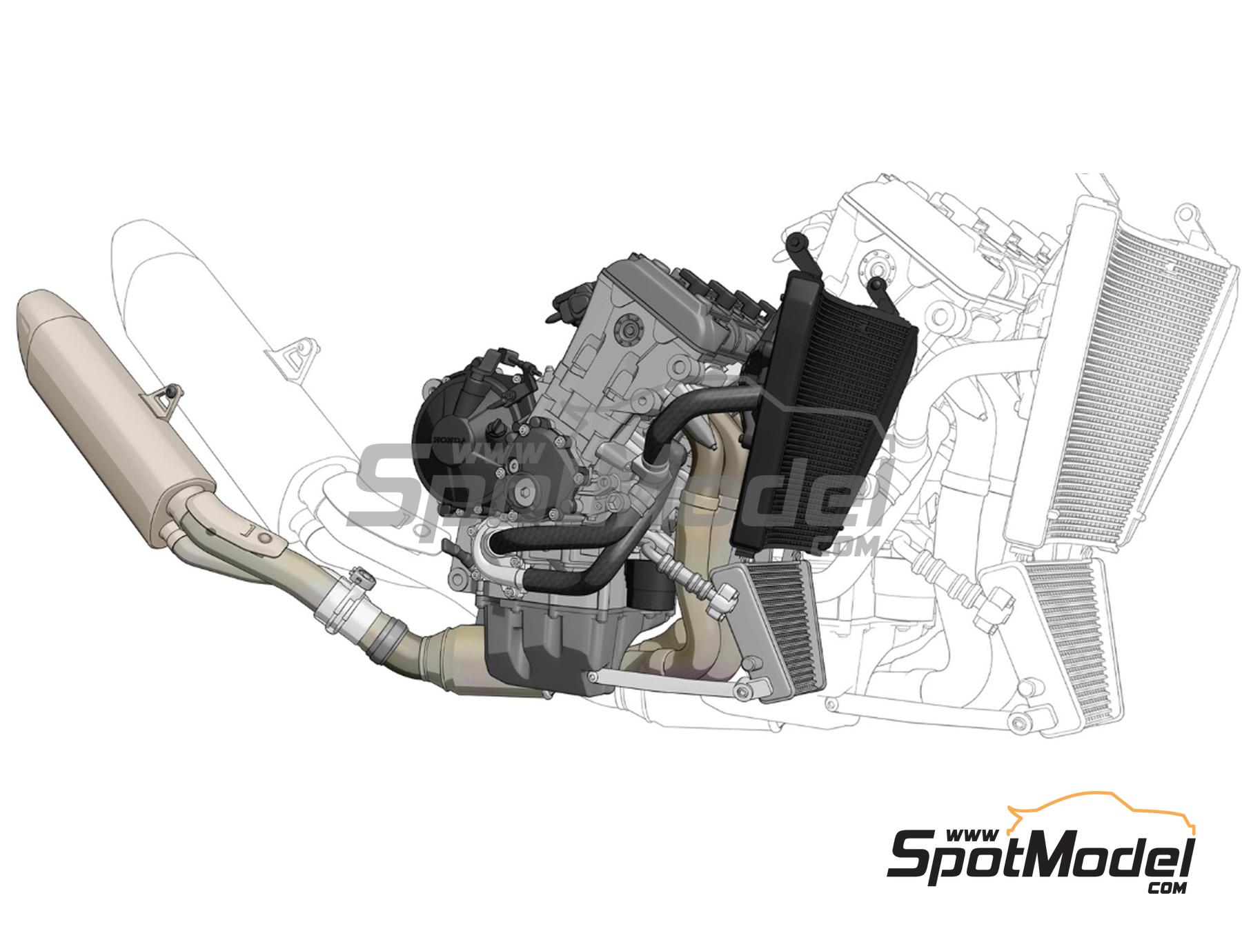 Image 8: Honda CBR1000RR-R Fireblade SP - Pre-painted | Motorbike scale model kit in 1/9 scale manufactured by Magic Factory (ref.&nbsp;MAGIC-1402, also 6974715830495 and 1402)