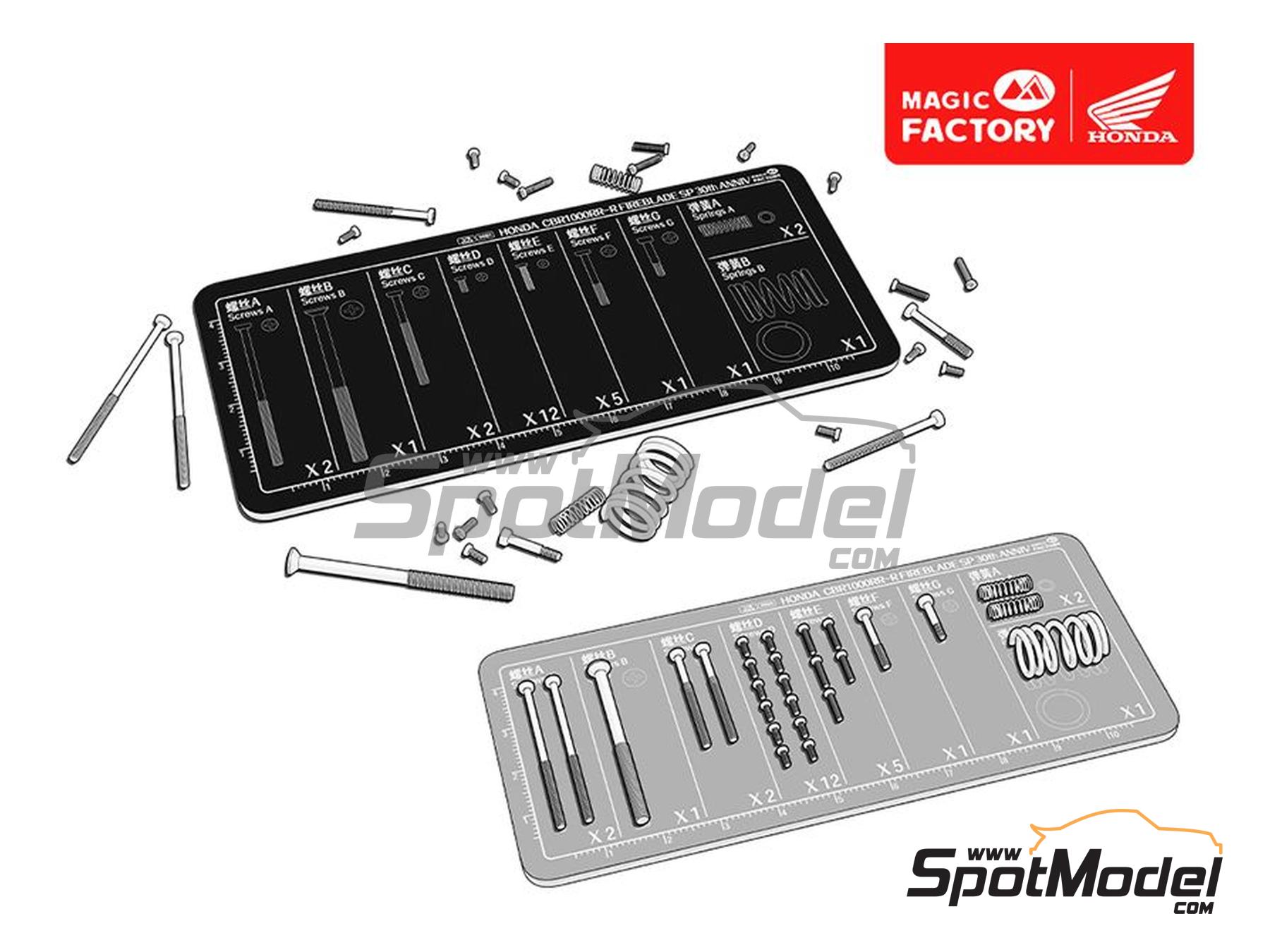 Image 9: Honda CBR1000RR-R Fireblade SP - Pre-painted | Motorbike scale model kit in 1/9 scale manufactured by Magic Factory (ref.&nbsp;MAGIC-1402, also 6974715830495 and 1402)