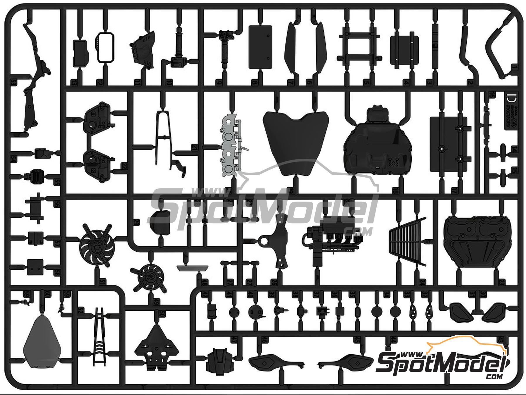 Image 13: Honda CBR1000RR-R Fireblade SP - Pre-painted | Motorbike scale model kit in 1/9 scale manufactured by Magic Factory (ref.&nbsp;MAGIC-1402, also 6974715830495 and 1402)