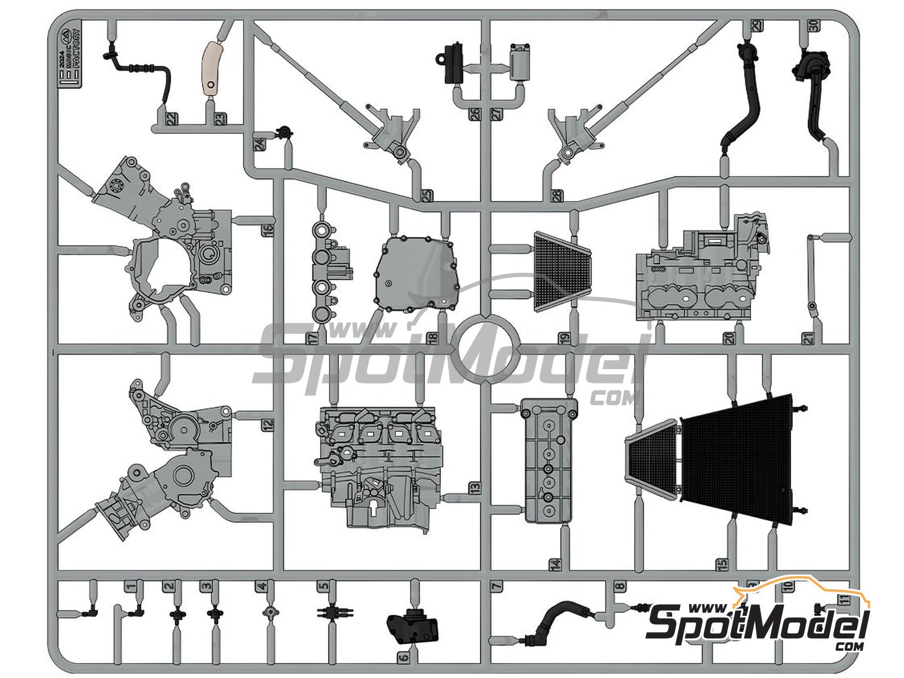 Image 14: Honda CBR1000RR-R Fireblade SP - Pre-painted | Motorbike scale model kit in 1/9 scale manufactured by Magic Factory (ref.&nbsp;MAGIC-1402, also 6974715830495 and 1402)