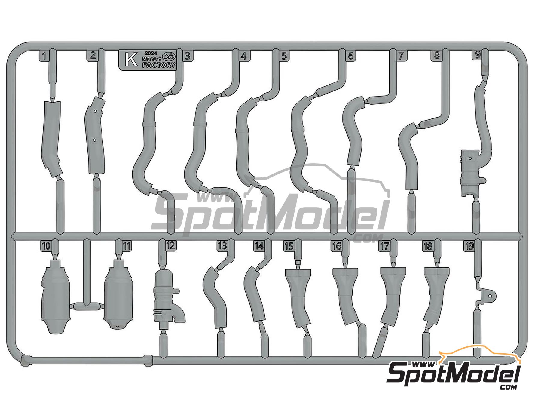 Image 19: Honda CBR1000RR-R Fireblade SP - Pre-painted | Motorbike scale model kit in 1/9 scale manufactured by Magic Factory (ref.&nbsp;MAGIC-1402, also 6974715830495 and 1402)