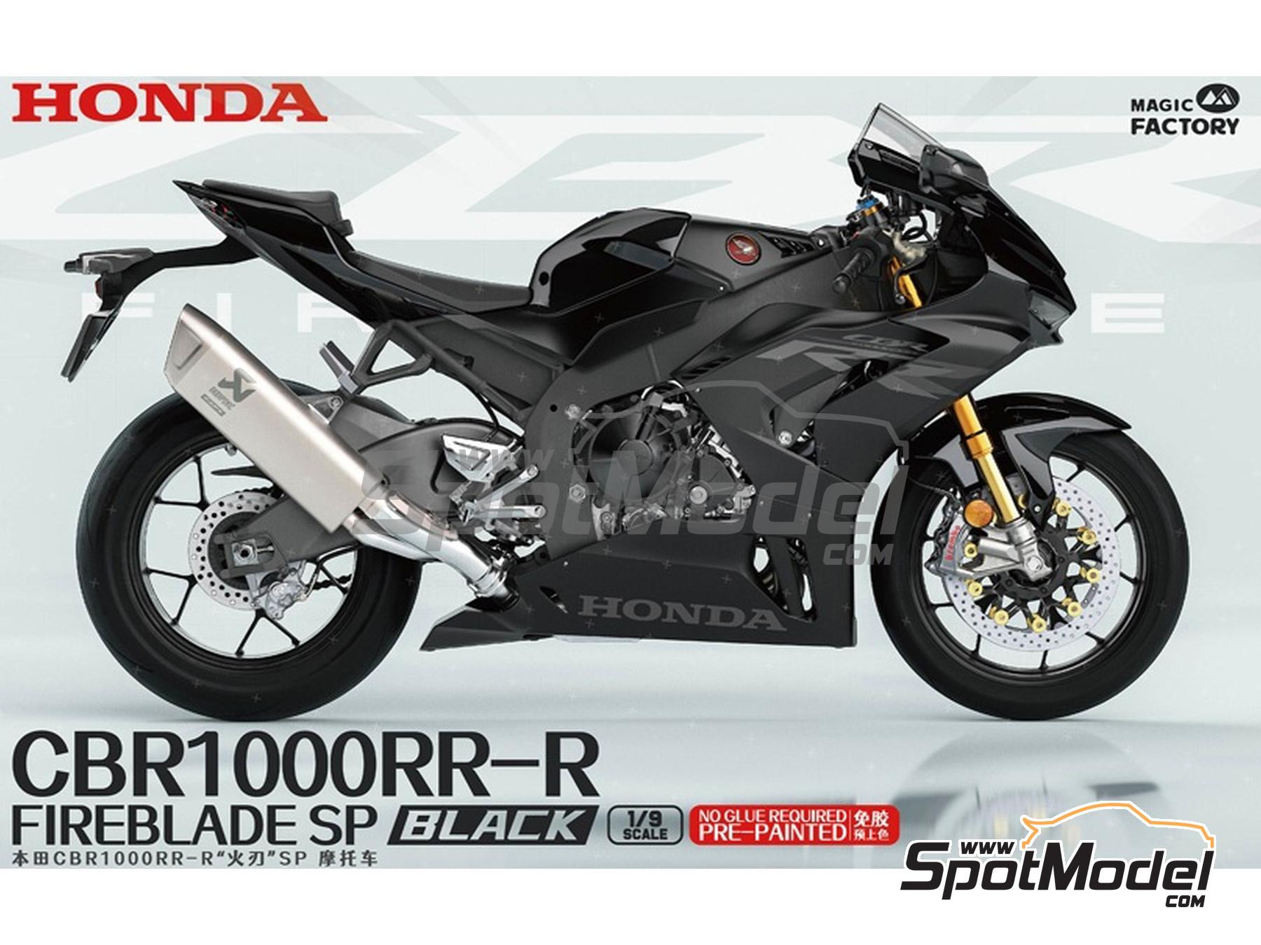 Image 6: Honda CBR1000RR-R Fireblade SP - Black pre-painted version | Motorbike scale model kit in 1/9 scale manufactured by Magic Factory (ref.&nbsp;MAGIC-1405, also 6974715831072 and 1405)