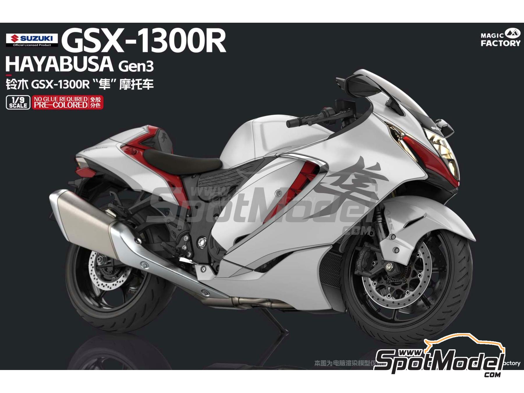 Image 2: Suzuki GSX-1300R Hayabusa Gen3 - Pre-painted version | Motorbike scale model kit in 1/9 scale manufactured by Magic Factory (ref.&nbsp;MAGIC-1406, also 1406)