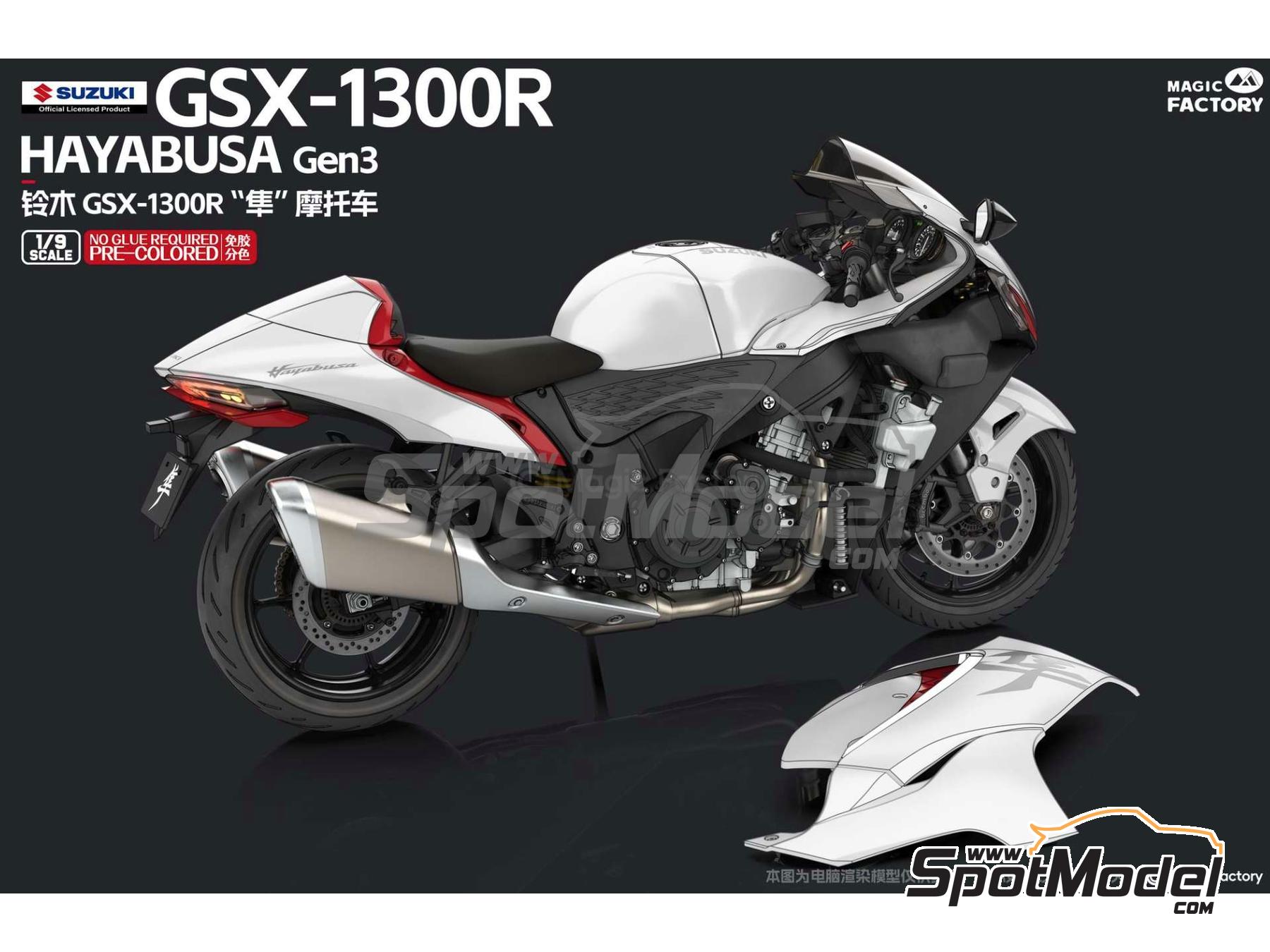 Image 3: Suzuki GSX-1300R Hayabusa Gen3 - Pre-painted version | Motorbike scale model kit in 1/9 scale manufactured by Magic Factory (ref.&nbsp;MAGIC-1406, also 1406)