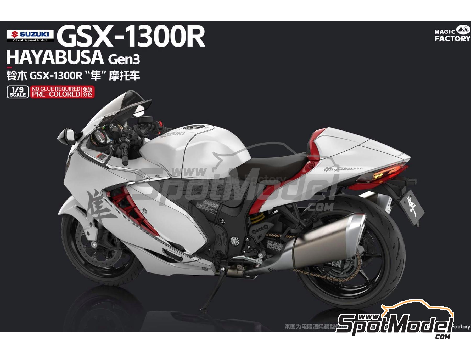 Image 4: Suzuki GSX-1300R Hayabusa Gen3 - Pre-painted version | Motorbike scale model kit in 1/9 scale manufactured by Magic Factory (ref.&nbsp;MAGIC-1406, also 1406)