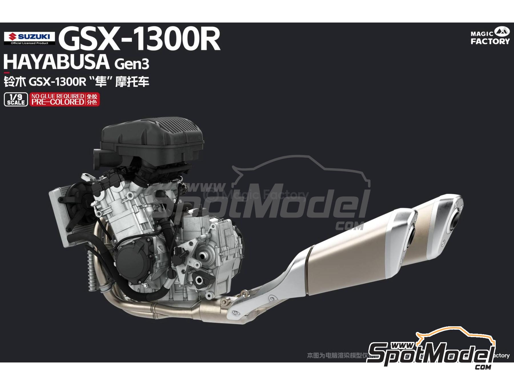 Image 5: Suzuki GSX-1300R Hayabusa Gen3 - Pre-painted version | Motorbike scale model kit in 1/9 scale manufactured by Magic Factory (ref.&nbsp;MAGIC-1406, also 1406)
