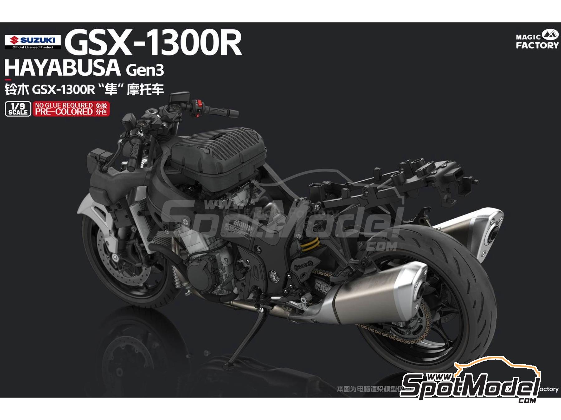 Image 6: Suzuki GSX-1300R Hayabusa Gen3 - Pre-painted version | Motorbike scale model kit in 1/9 scale manufactured by Magic Factory (ref.&nbsp;MAGIC-1406, also 1406)