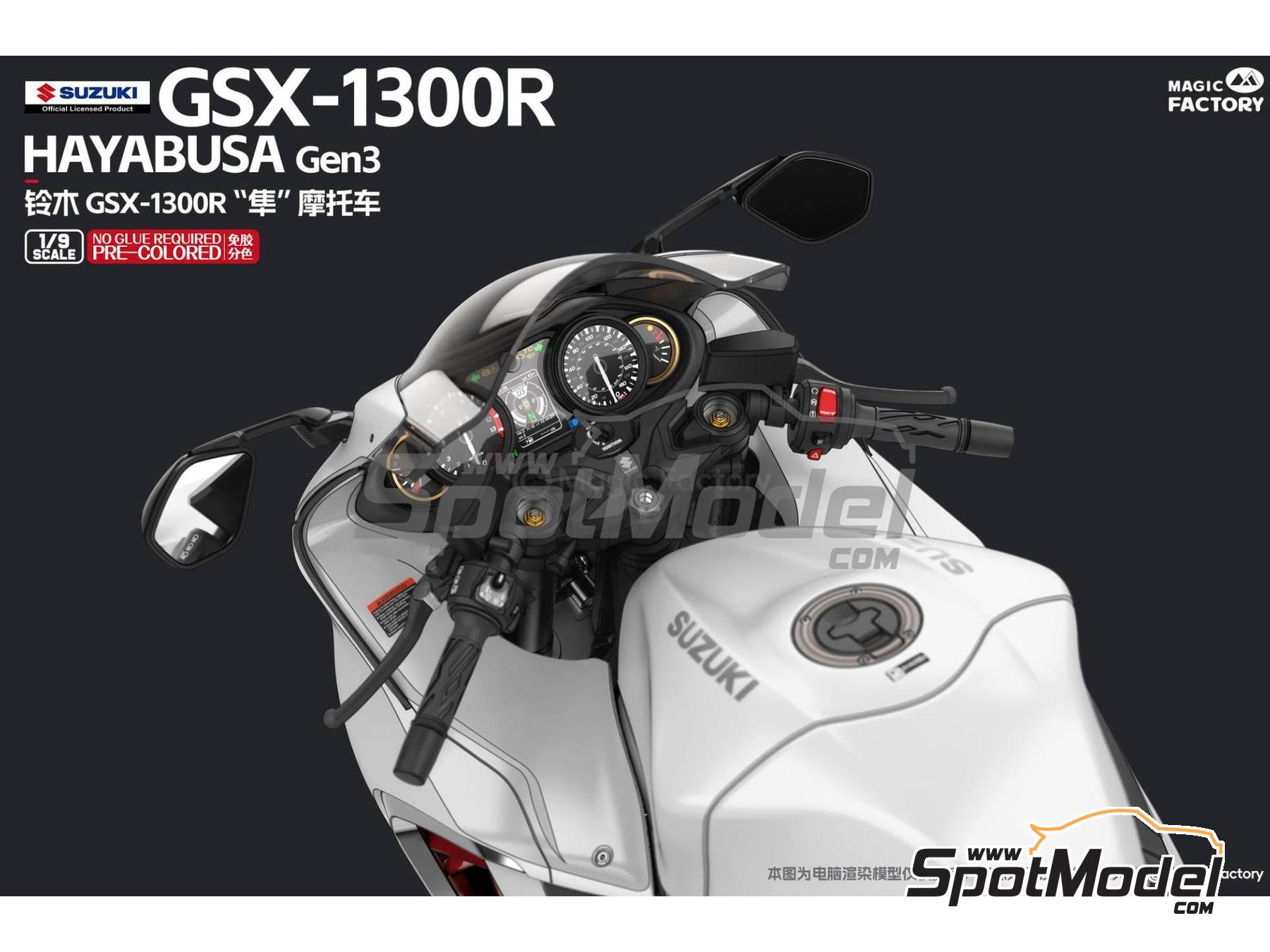 Image 7: Suzuki GSX-1300R Hayabusa Gen3 - Pre-painted version | Motorbike scale model kit in 1/9 scale manufactured by Magic Factory (ref.&nbsp;MAGIC-1406, also 1406)