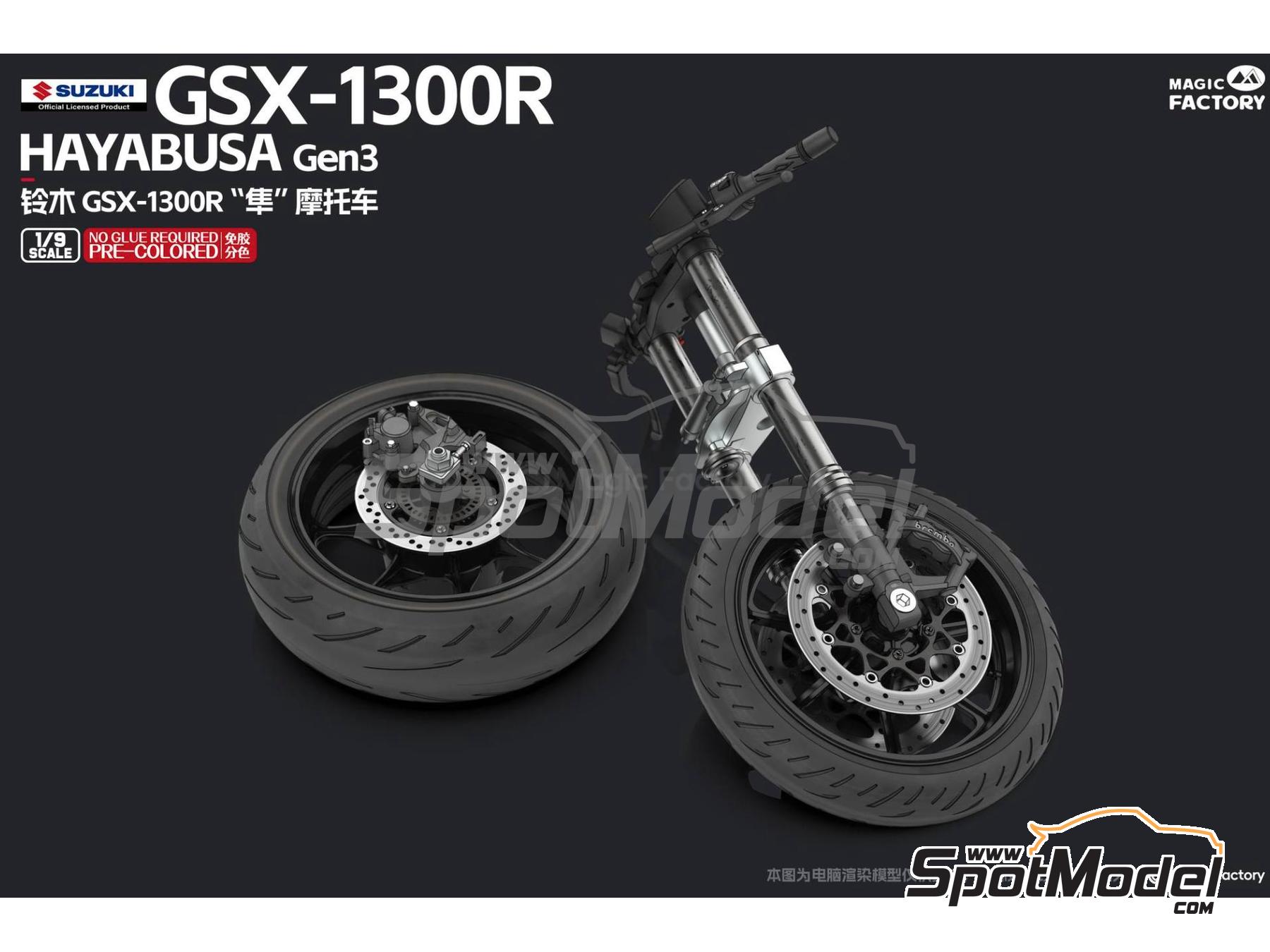 Image 8: Suzuki GSX-1300R Hayabusa Gen3 - Pre-painted version | Motorbike scale model kit in 1/9 scale manufactured by Magic Factory (ref.&nbsp;MAGIC-1406, also 1406)