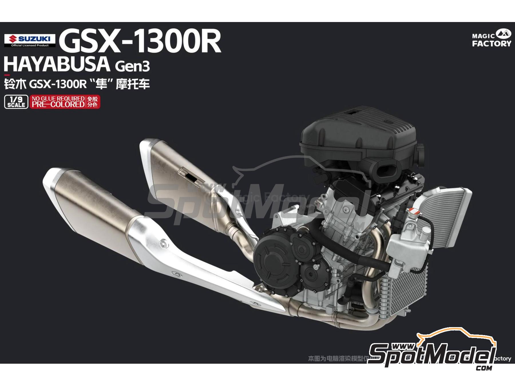 Image 9: Suzuki GSX-1300R Hayabusa Gen3 - Pre-painted version | Motorbike scale model kit in 1/9 scale manufactured by Magic Factory (ref.&nbsp;MAGIC-1406, also 1406)