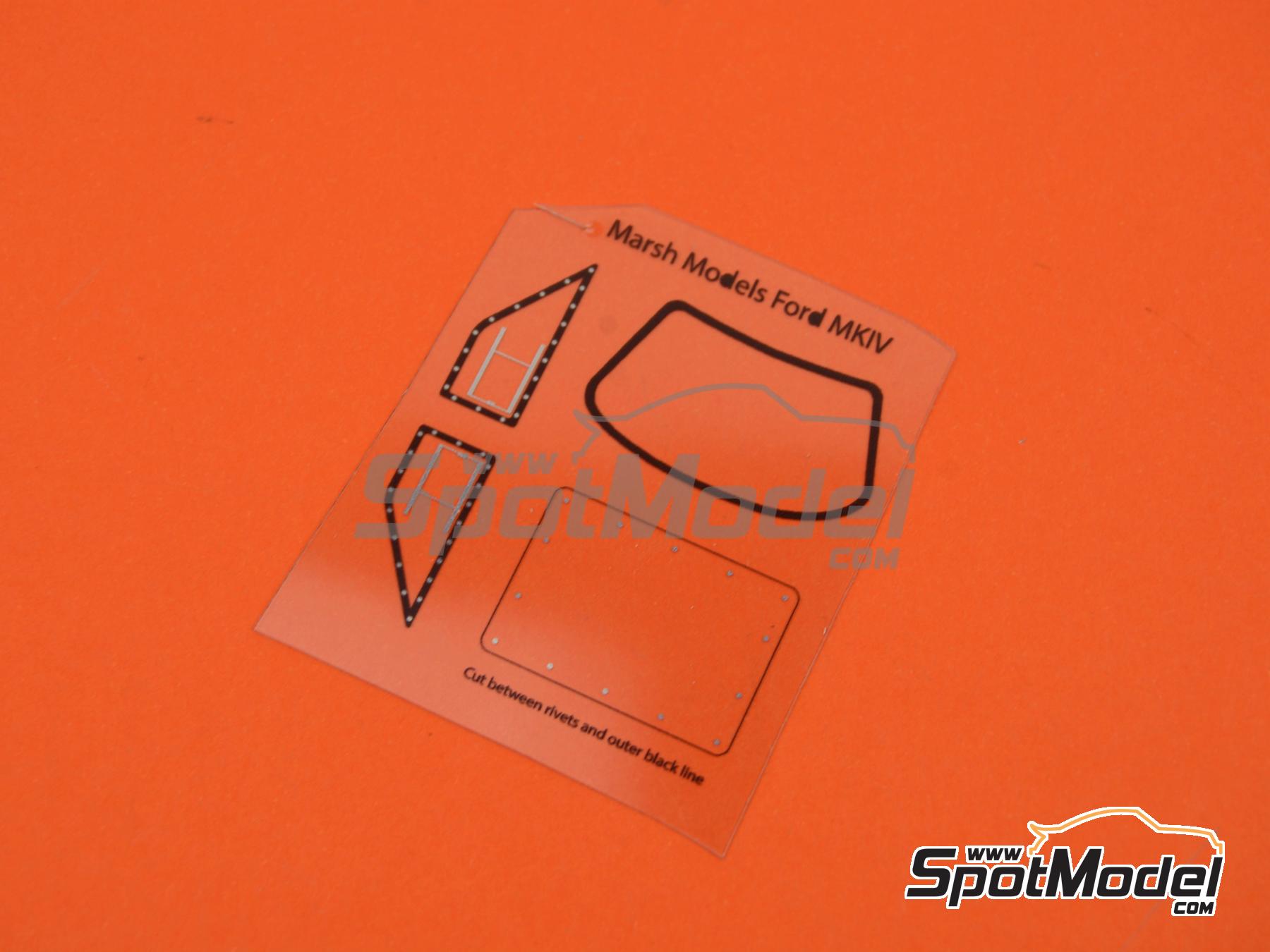 Image 11: Ford GT40 Mk IV Shelby American - Holman & Moody Team - 24 Hours Le Mans 1967 | Car scale model kit in 1/43 scale manufactured by Marsh Models (ref.&nbsp;MM300)