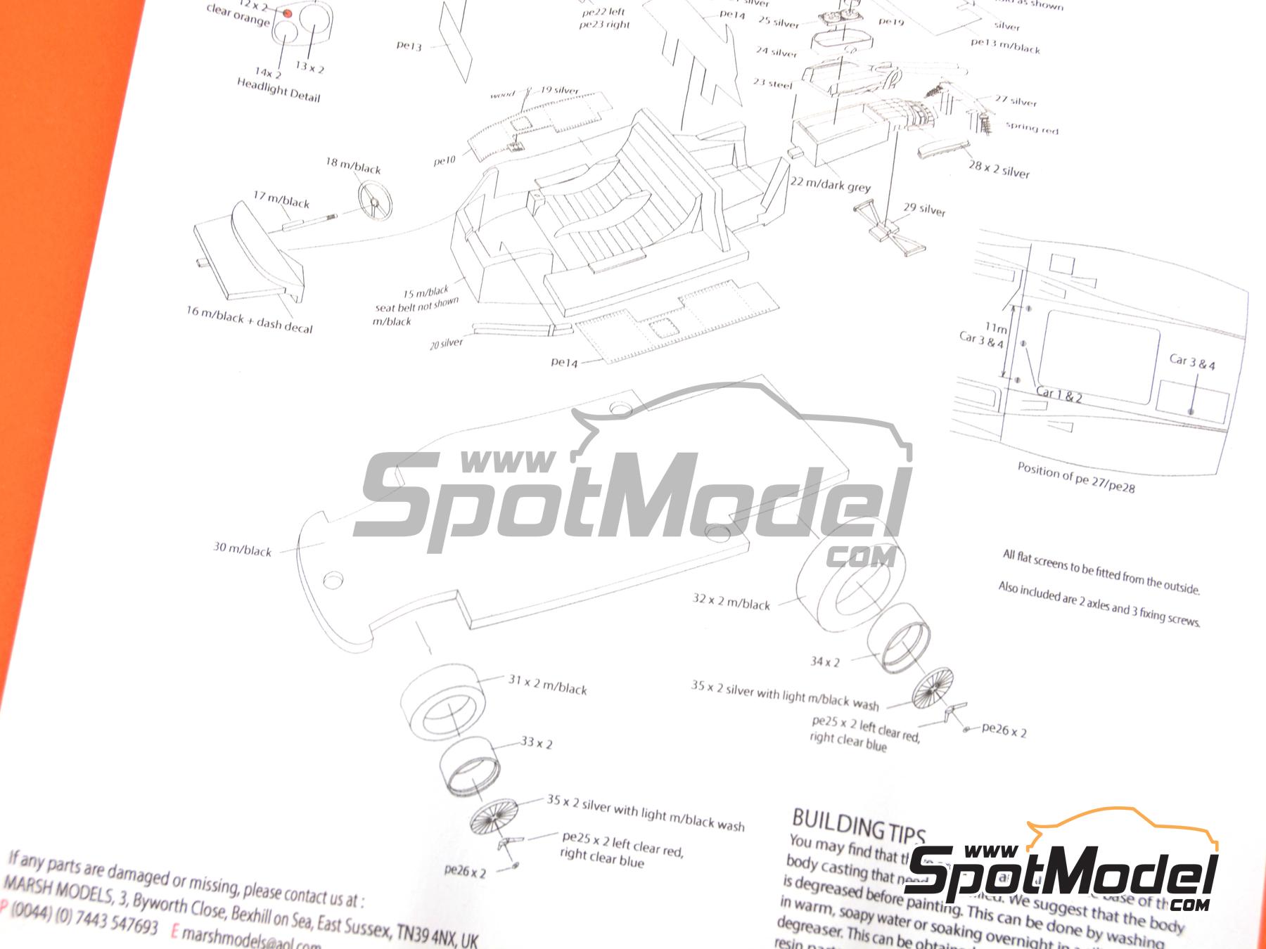 Image 20: Ford GT40 Mk IV Shelby American - Holman & Moody Team - 24 Hours Le Mans 1967 | Car scale model kit in 1/43 scale manufactured by Marsh Models (ref.&nbsp;MM300)