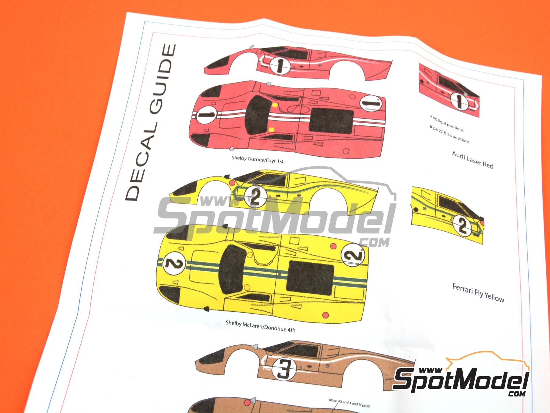 Image 21: Ford GT40 Mk IV Shelby American - Holman & Moody Team - 24 Hours Le Mans 1967 | Car scale model kit in 1/43 scale manufactured by Marsh Models (ref.&nbsp;MM300)