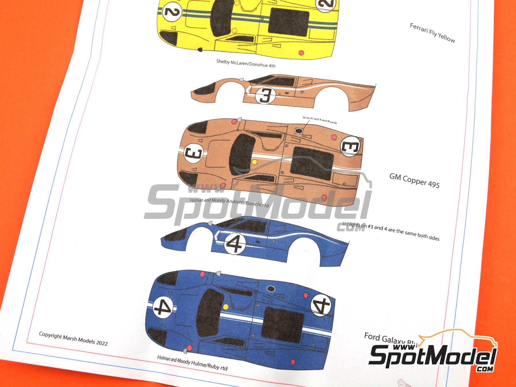 Image 22: Ford GT40 Mk IV Shelby American - Holman & Moody Team - 24 Hours Le Mans 1967 | Car scale model kit in 1/43 scale manufactured by Marsh Models (ref.&nbsp;MM300)