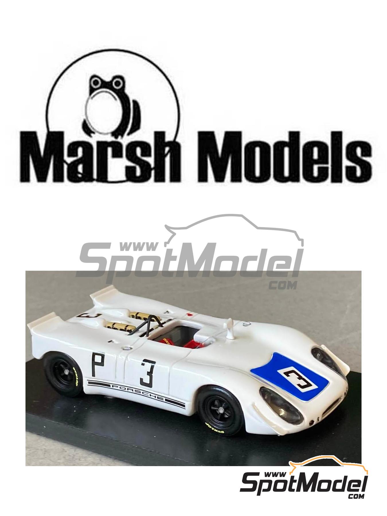 Porsche 908/2 Porsche Austria, Porsche System Engineering, Asahi Pentax Racing, Solar Productions Team - Nürburgring 1000 Kilometres, 12 Hours Sebring, Watkins Glen 6 Hours 1969 and 1970 | Car scale model kit in 1/43 scale manufactured by Marsh Models (ref. MM351) image