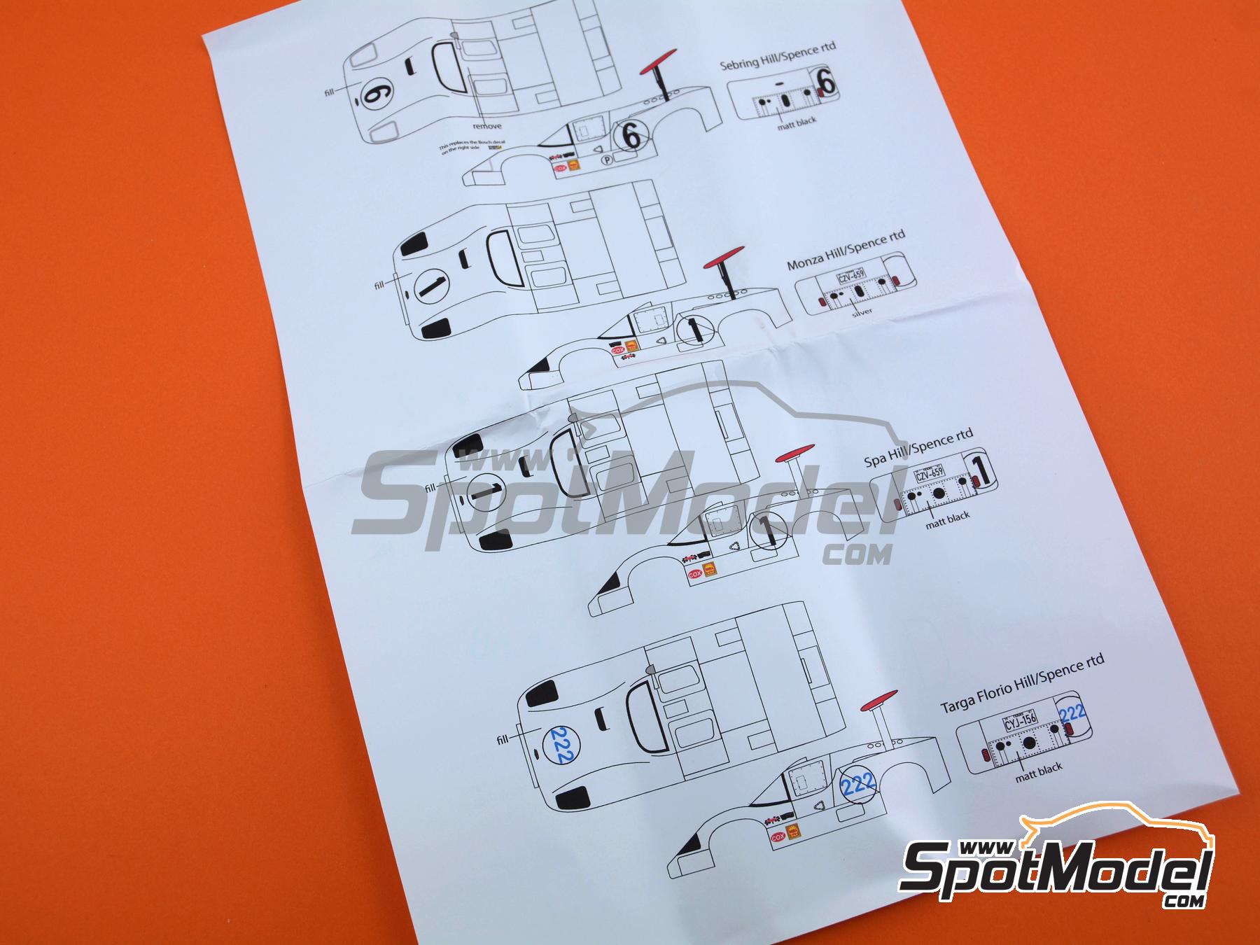 Image 6: Chaparral 2F Chaparral Cars Team - Monza 1000 Kilometres, N&uuml;rburgring 1000 Kilometres, 12 Hours Sebring, 24 Hours Le Mans, Targa Florio, 6 Hours Brands Hatch, Spa 1000 Kilometres 1967 | Car scale model kit in 1/43 scale manufactured by Marsh Models (ref.&nbsp;MM352)