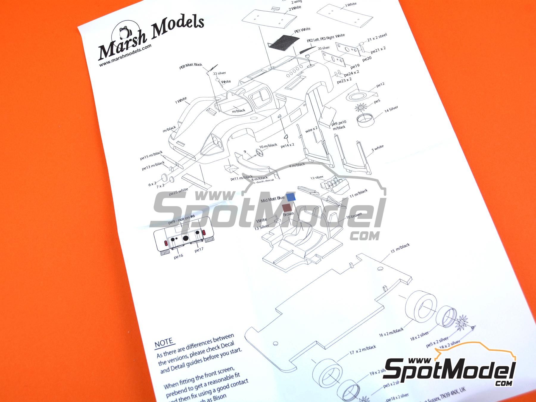 Image 7: Chaparral 2F Chaparral Cars Team - Monza 1000 Kilometres, N&uuml;rburgring 1000 Kilometres, 12 Hours Sebring, 24 Hours Le Mans, Targa Florio, 6 Hours Brands Hatch, Spa 1000 Kilometres 1967 | Car scale model kit in 1/43 scale manufactured by Marsh Models (ref.&nbsp;MM352)