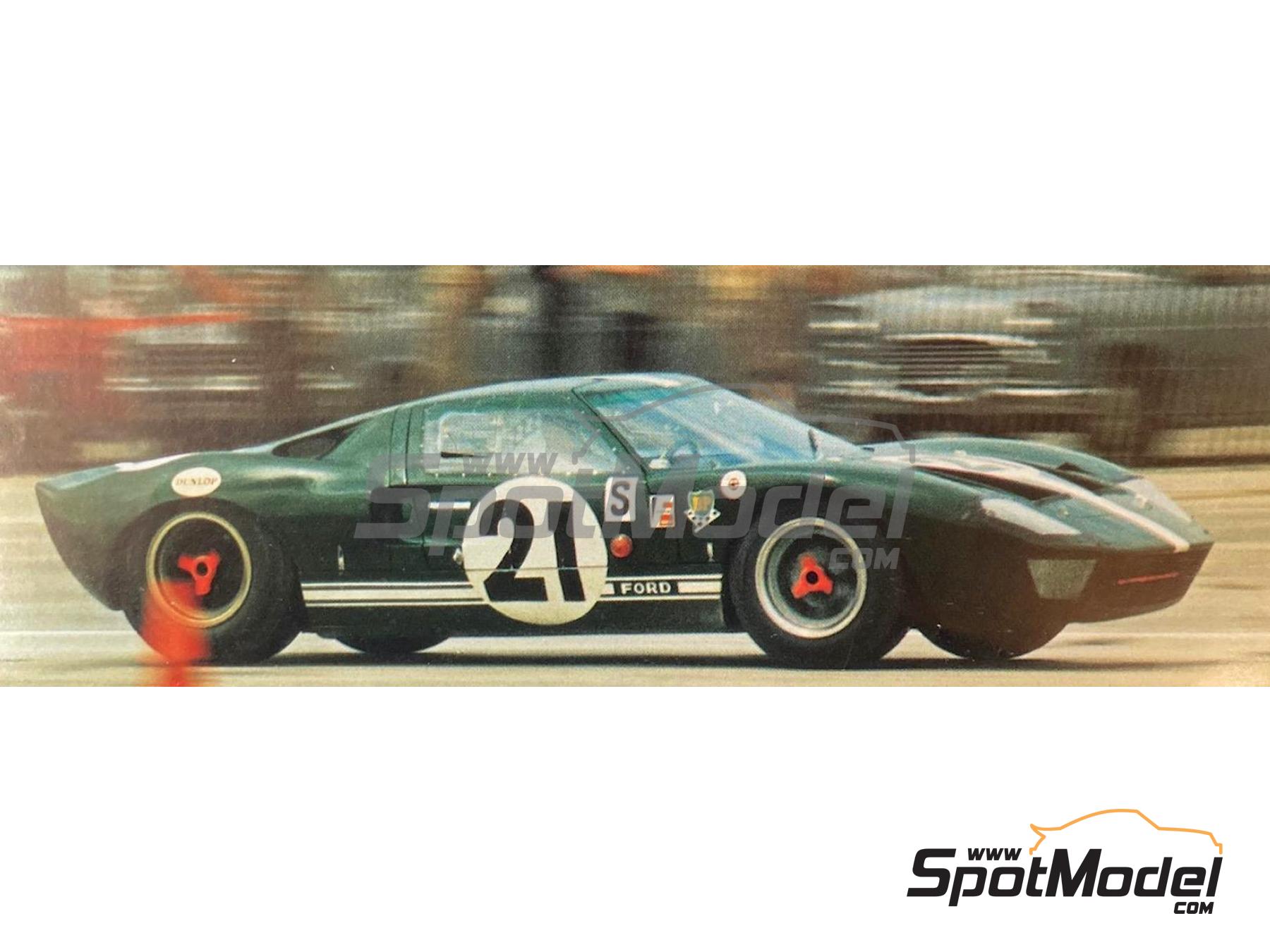 Image 2: Ford GT40 Brescia Racing Corse, Essex Wire Team - 12 Hours Sebring, 24 Hours of Daytona, Riverside 200 Miles 1965, 1966 and 1967 | Car scale model kit in 1/43 scale manufactured by Marsh Models (ref.&nbsp;MM360)