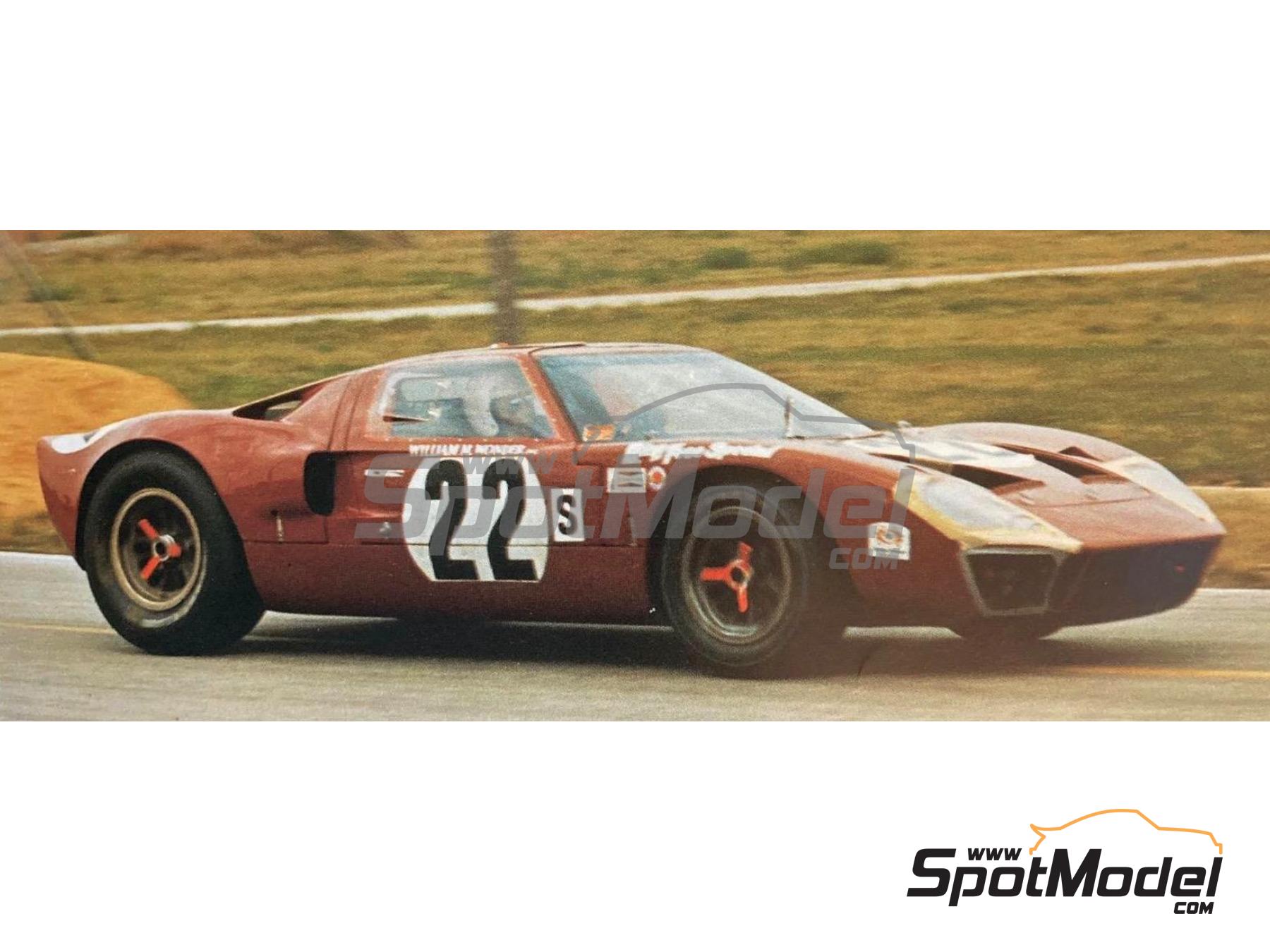 Image 3: Ford GT40 Brescia Racing Corse, Essex Wire Team - 12 Hours Sebring, 24 Hours of Daytona, Riverside 200 Miles 1965, 1966 and 1967 | Car scale model kit in 1/43 scale manufactured by Marsh Models (ref.&nbsp;MM360)
