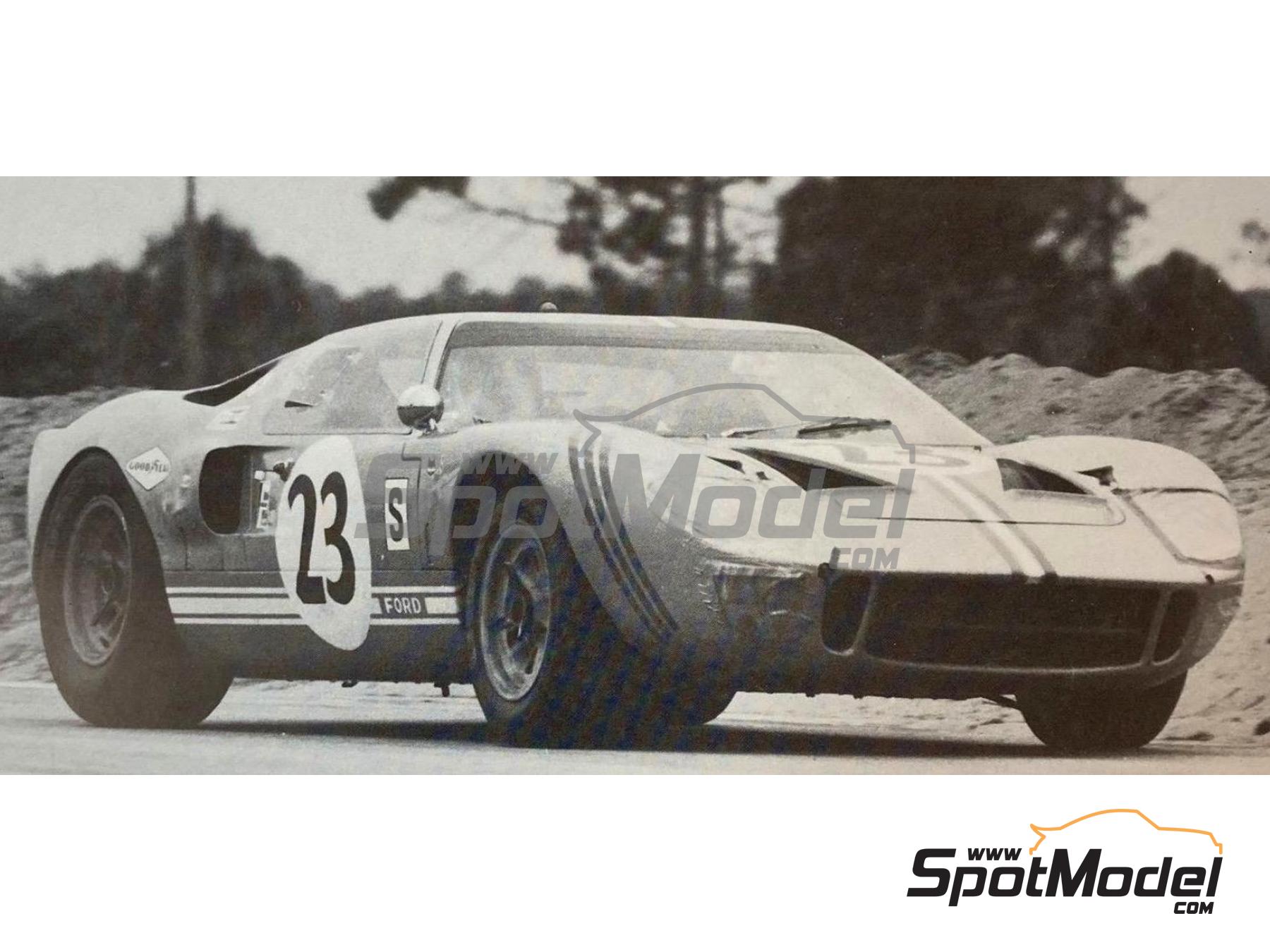 Image 2: Ford GT40 Sid Taylor Racing,  Scuderia Bear Team - 12 Hours Sebring, Silverstone Wills Trophy 1966 and 1967 | Car scale model kit in 1/43 scale manufactured by Marsh Models (ref.&nbsp;MM361)