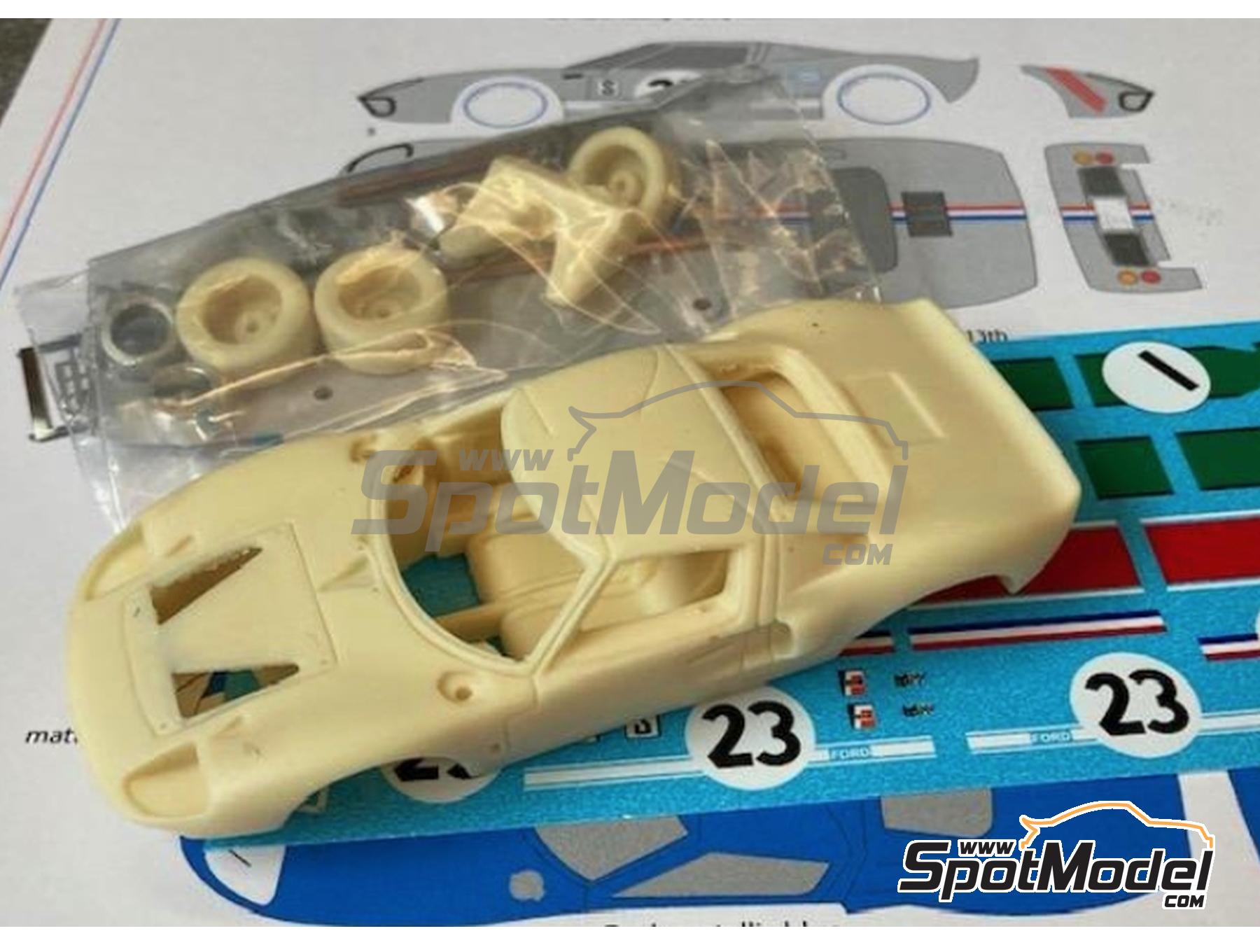 Image 4: Ford GT40 Sid Taylor Racing,  Scuderia Bear Team - 12 Hours Sebring, Silverstone Wills Trophy 1966 and 1967 | Car scale model kit in 1/43 scale manufactured by Marsh Models (ref.&nbsp;MM361)