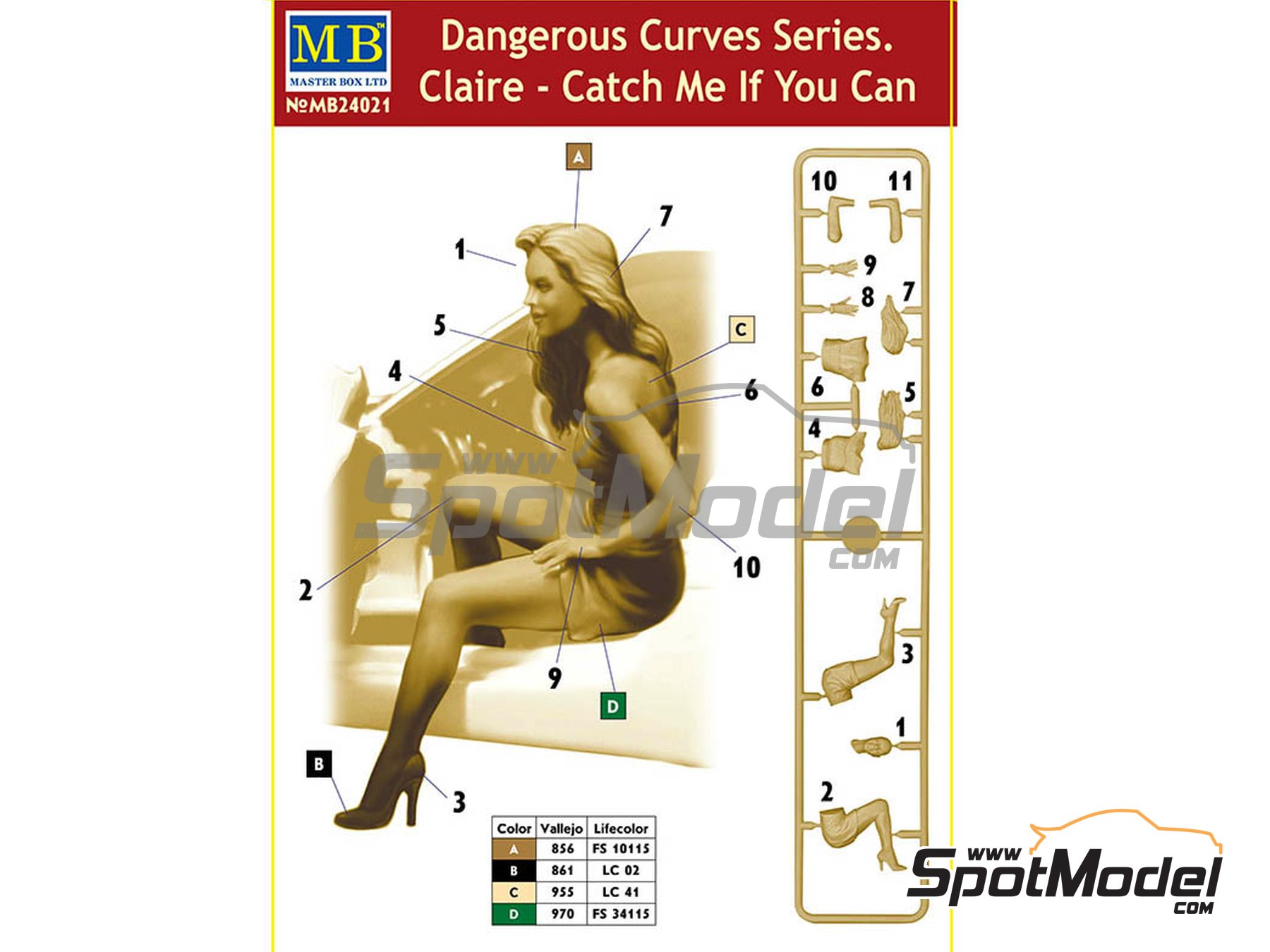 Image 4: Claire - Catch Me If You Can | Figure in 1/24 scale manufactured by Master Box Ltd (ref.&nbsp;MB24021, also 4820113081675)