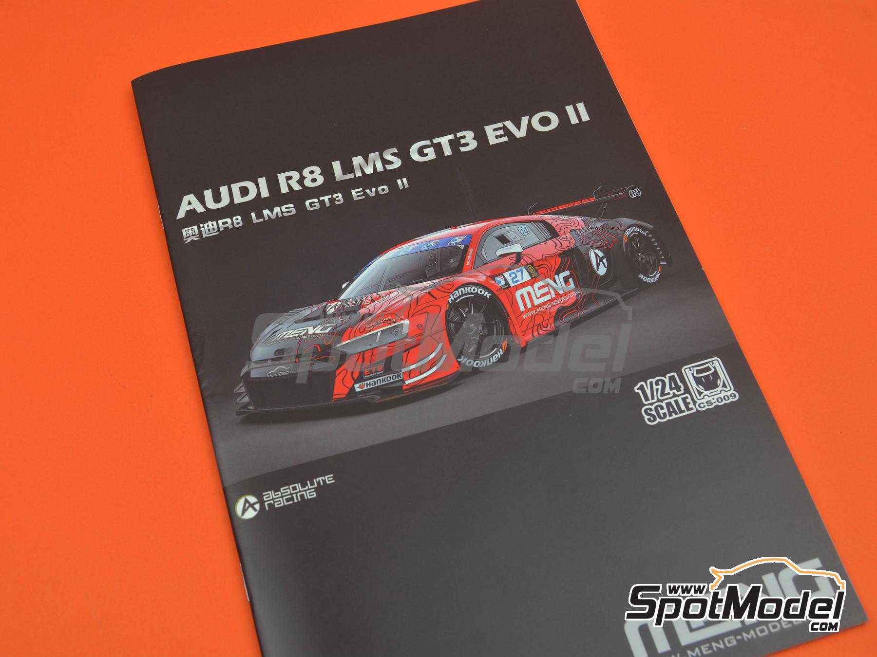 Image 28: Audi R8 LMS GT3 Evo II Equipo Absolute Racing patrocinado por Meng - TSS Thailand Super Series 2024 | Maqueta de coche en escala&nbsp;1/24 fabricado por Meng Model (ref.&nbsp;CS-009, tambien 4897038554072)