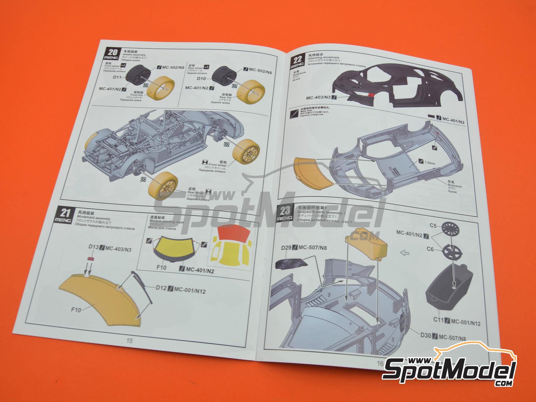 Image 30: Audi R8 LMS GT3 Evo II Equipo Absolute Racing patrocinado por Meng - TSS Thailand Super Series 2024 | Maqueta de coche en escala&nbsp;1/24 fabricado por Meng Model (ref.&nbsp;CS-009, tambien 4897038554072)