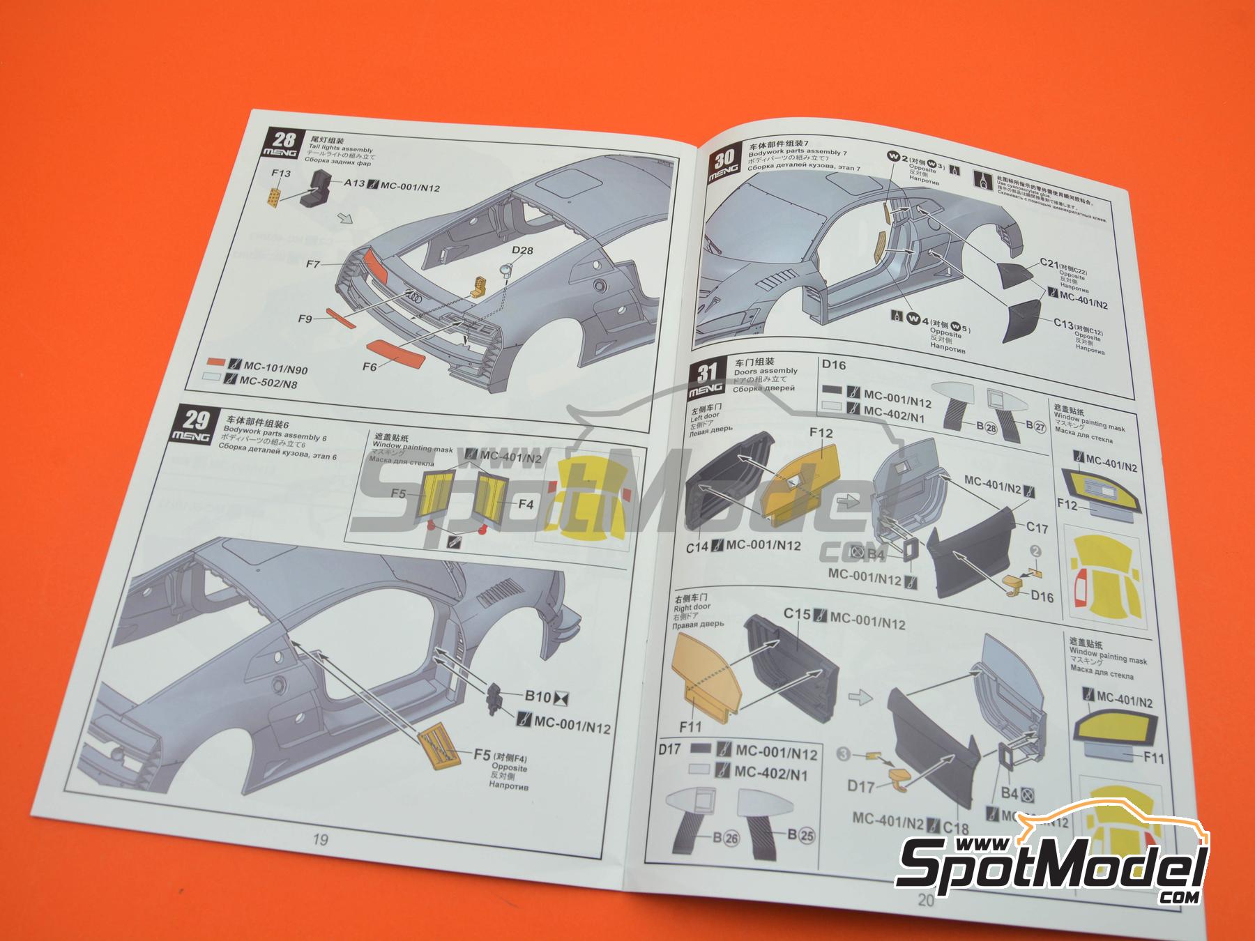 Image 31: Audi R8 LMS GT3 Evo II Equipo Absolute Racing patrocinado por Meng - TSS Thailand Super Series 2024 | Maqueta de coche en escala&nbsp;1/24 fabricado por Meng Model (ref.&nbsp;CS-009, tambien 4897038554072)