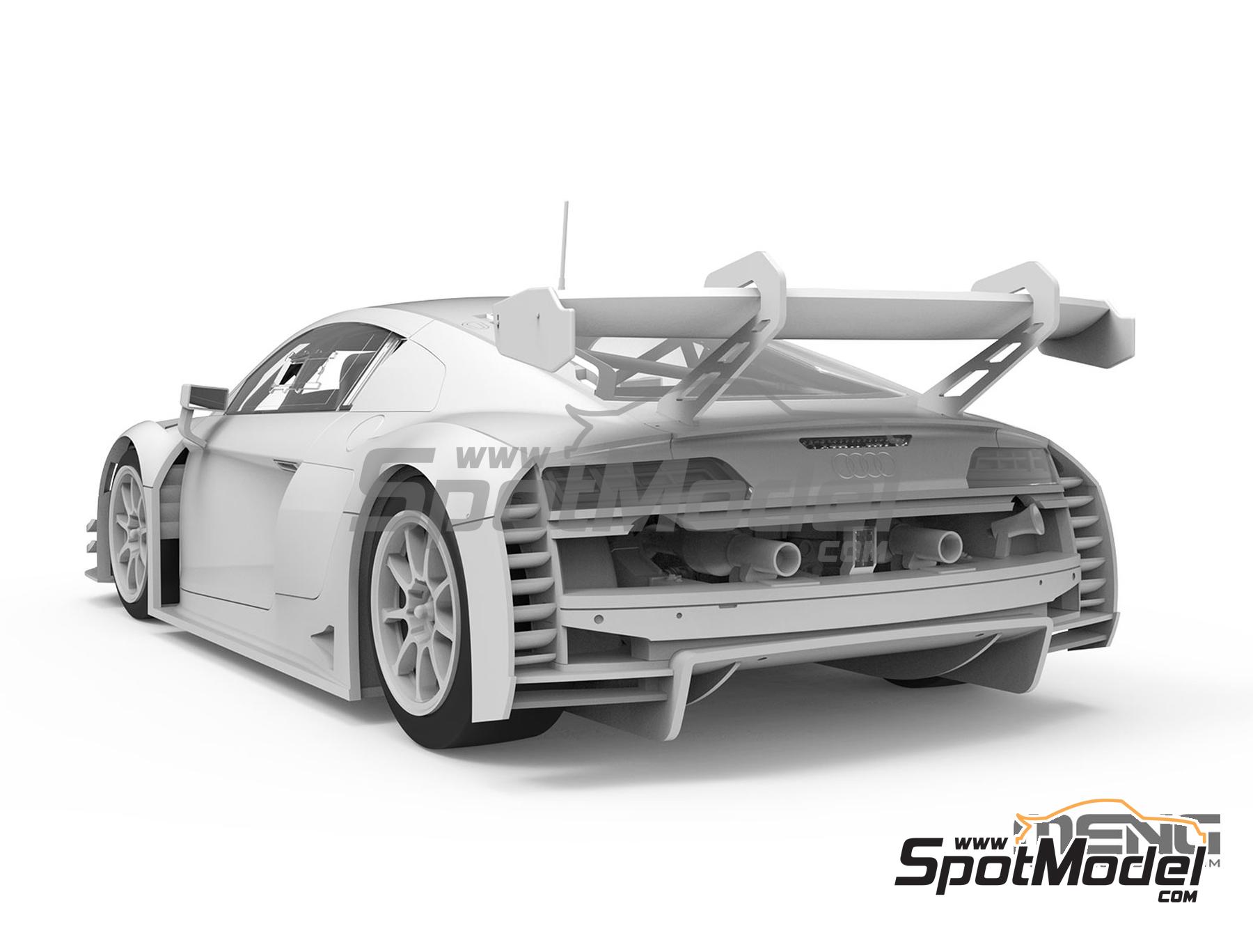 Image 6: Audi R8 LMS GT3 Evo II Absolute Racing Team sponsored by B-Quick - TSS Thailand Super Series 2024 | Car scale model kit in 1/24 scale manufactured by Meng Model (ref. CS-011, also 4897038554089)