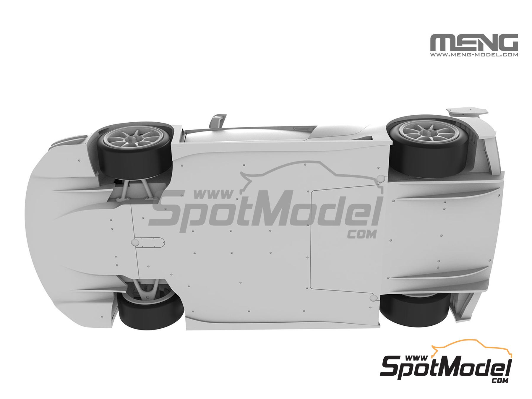 Image 8: Audi R8 LMS GT3 Evo II Absolute Racing Team sponsored by B-Quick - TSS Thailand Super Series 2024 | Car scale model kit in 1/24 scale manufactured by Meng Model (ref. CS-011, also 4897038554089)