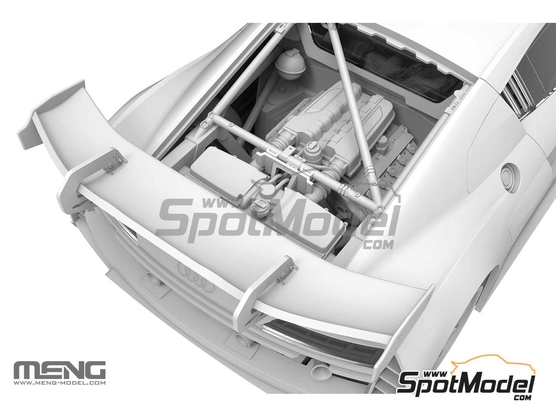 Image 9: Audi R8 LMS GT3 Evo II Absolute Racing Team sponsored by B-Quick - TSS Thailand Super Series 2024 | Car scale model kit in 1/24 scale manufactured by Meng Model (ref. CS-011, also 4897038554089)