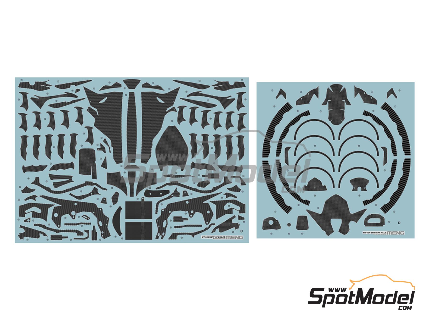 Image 6: BMW HP4 Race | Motorbike scale model kit in 1/9 scale manufactured by Meng Model (ref.&nbsp;MT-004, also 4897038553297)
