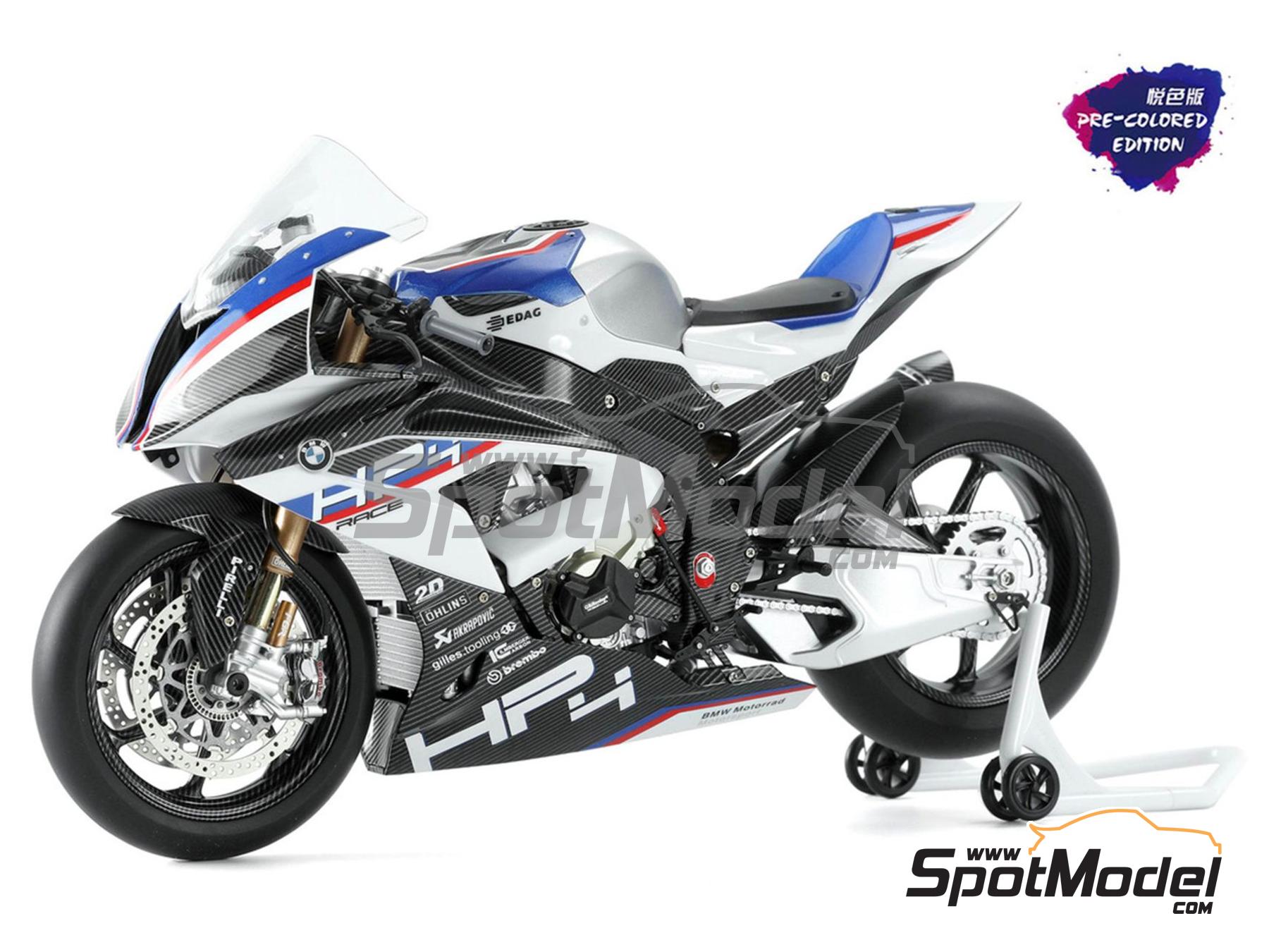 Image 2: BMW HP4 Race (pre-painted) | Motorbike scale model kit in 1/9 scale manufactured by Meng Model (ref.&nbsp;MT-004s, also 4897038553334)