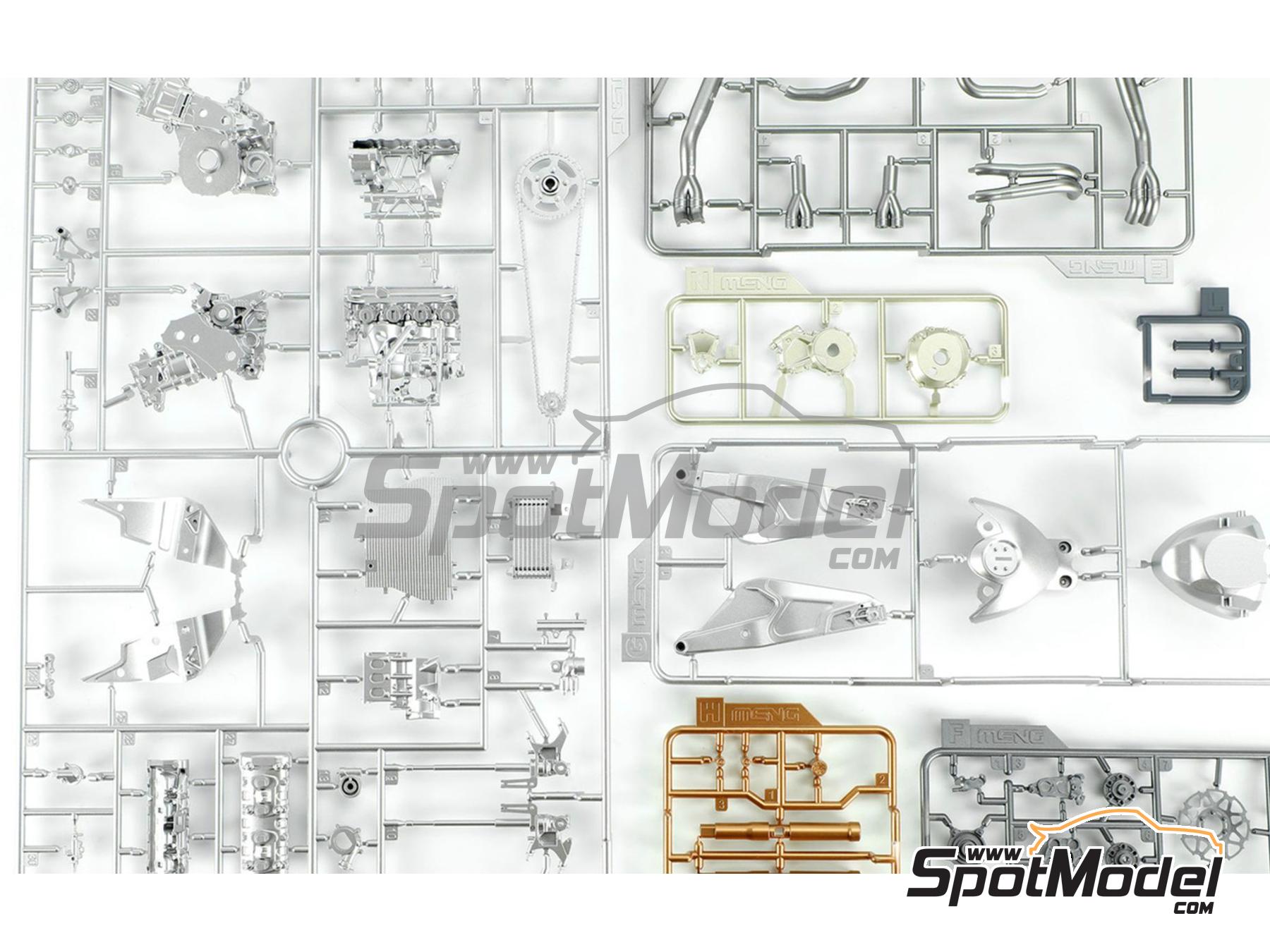 Image 4: BMW HP4 Race (pre-painted) | Motorbike scale model kit in 1/9 scale manufactured by Meng Model (ref.&nbsp;MT-004s, also 4897038553334)
