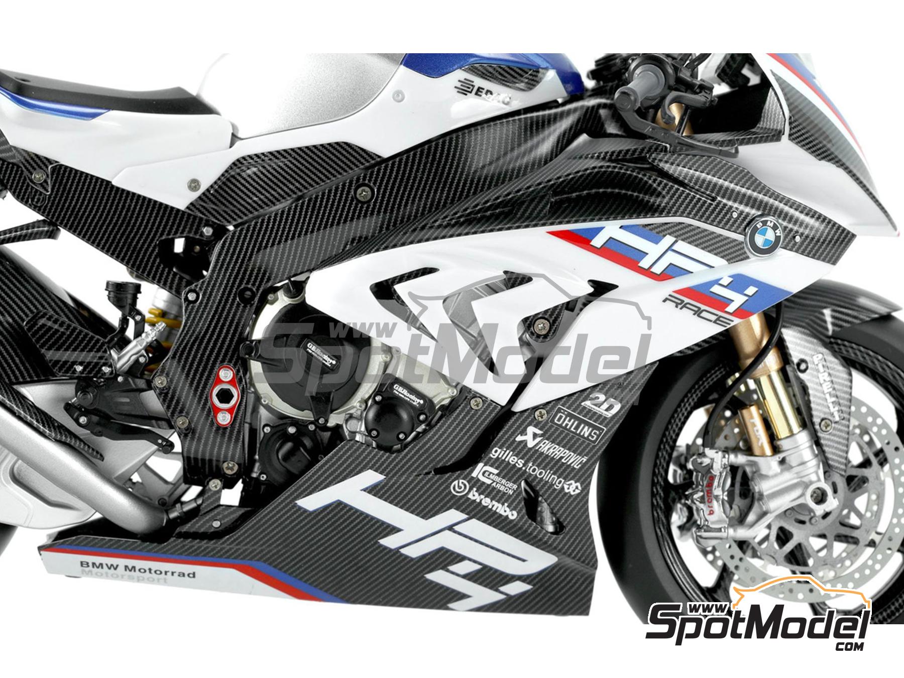 Image 8: BMW HP4 Race (pre-painted) | Motorbike scale model kit in 1/9 scale manufactured by Meng Model (ref.&nbsp;MT-004s, also 4897038553334)