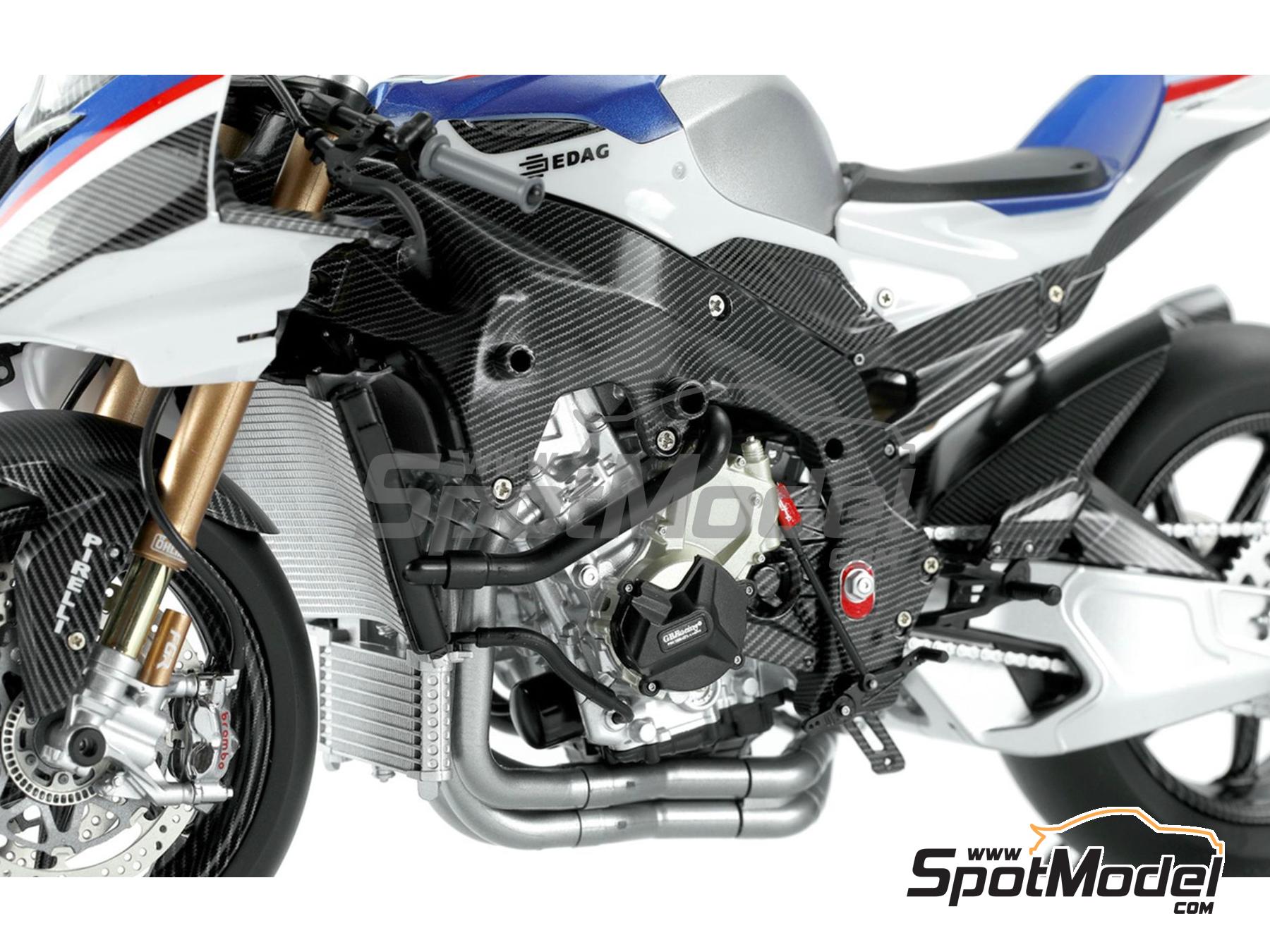 Image 10: BMW HP4 Race (pre-painted) | Motorbike scale model kit in 1/9 scale manufactured by Meng Model (ref.&nbsp;MT-004s, also 4897038553334)