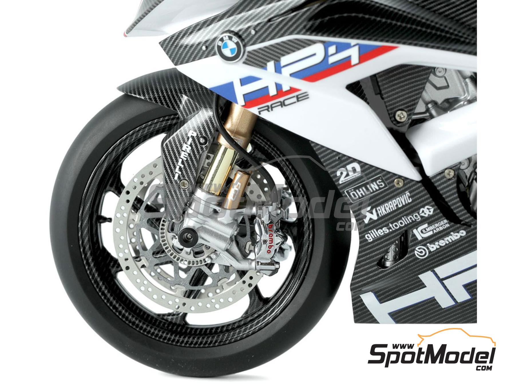 Image 11: BMW HP4 Race (pre-painted) | Motorbike scale model kit in 1/9 scale manufactured by Meng Model (ref.&nbsp;MT-004s, also 4897038553334)