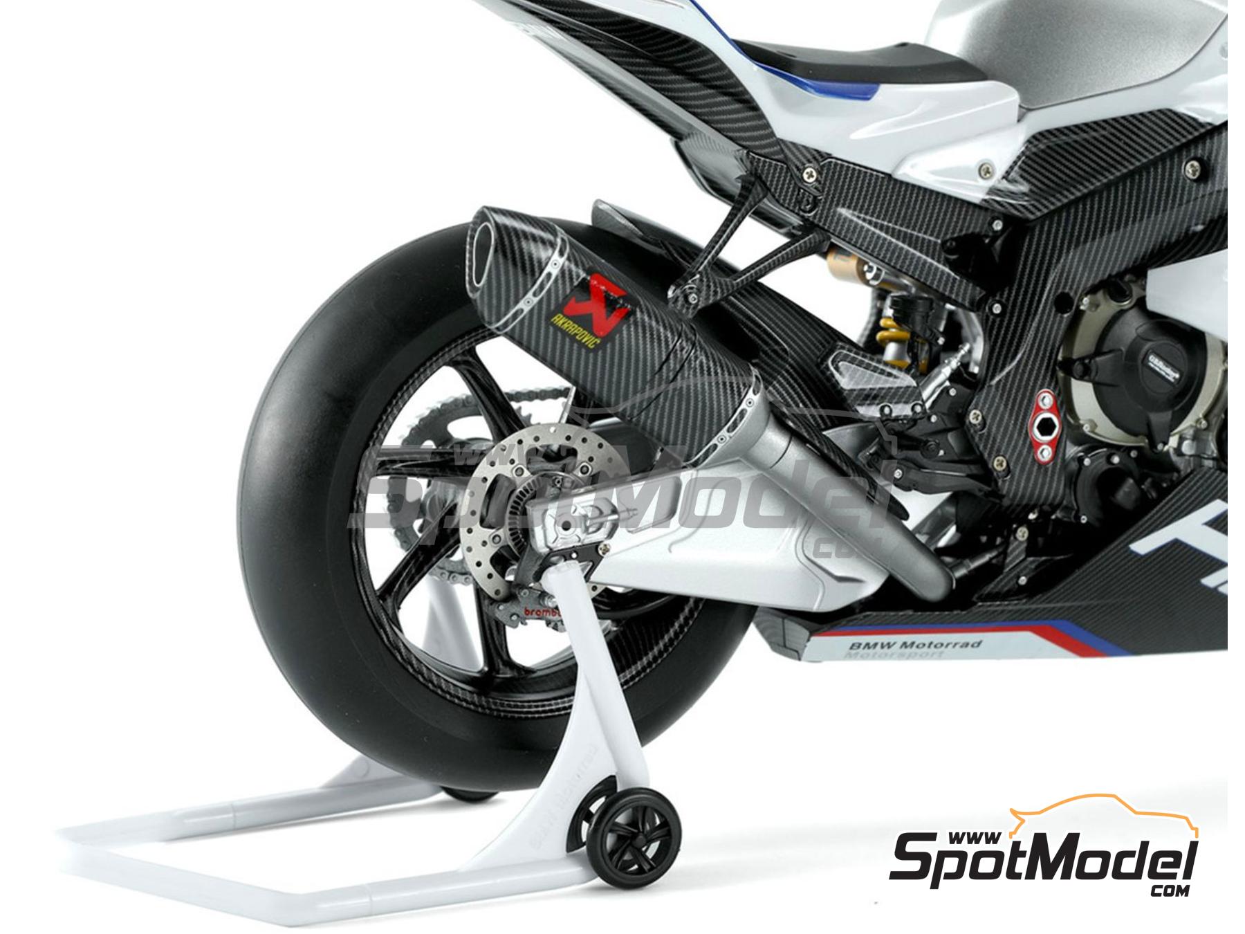 Image 12: BMW HP4 Race (pre-painted) | Motorbike scale model kit in 1/9 scale manufactured by Meng Model (ref.&nbsp;MT-004s, also 4897038553334)