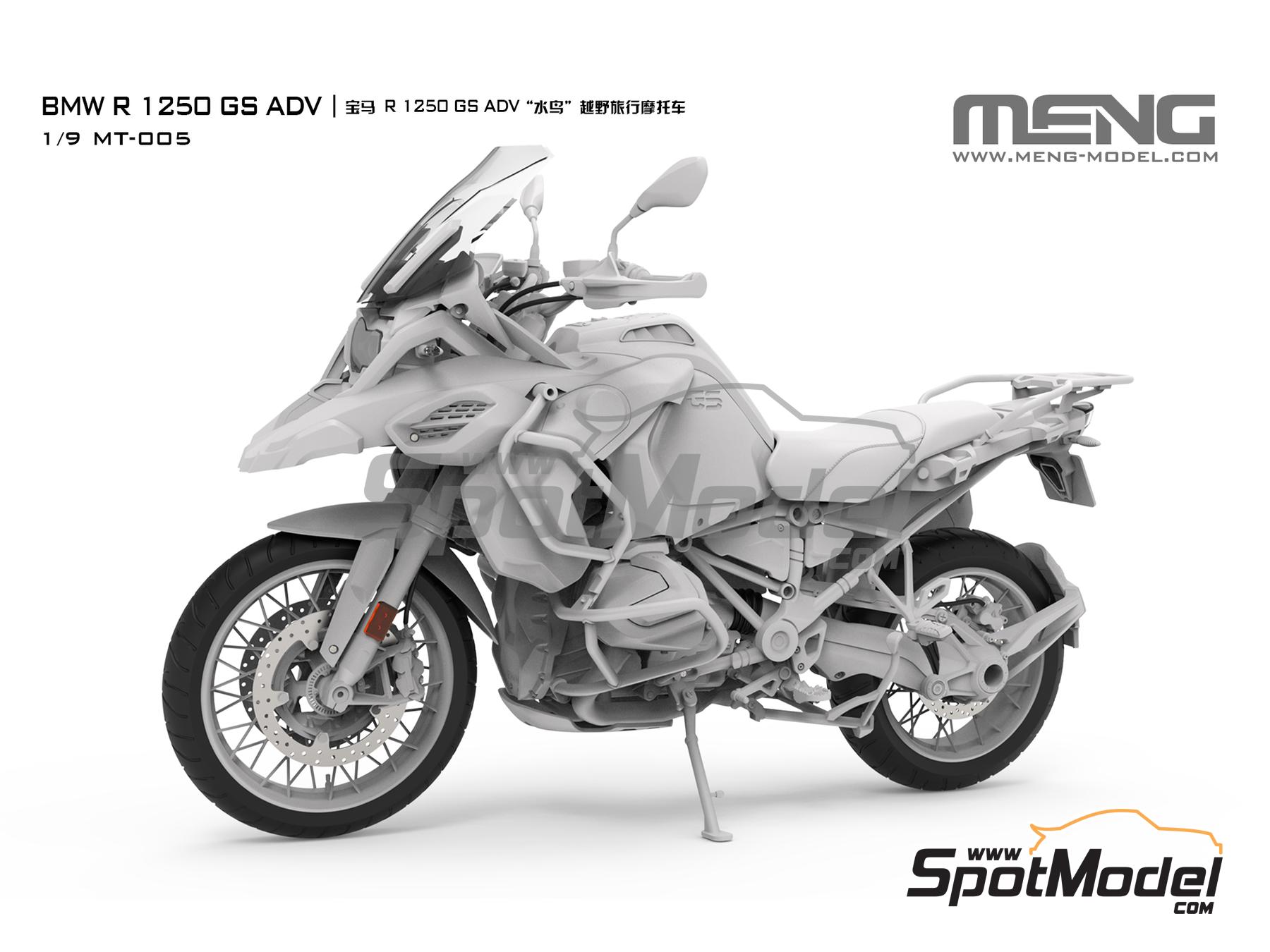 Image 2: BMW R 1250 GS Adventure | Motorbike scale model kit in 1/9 scale manufactured by Meng Model (ref. MT-005, also 4897038553860)