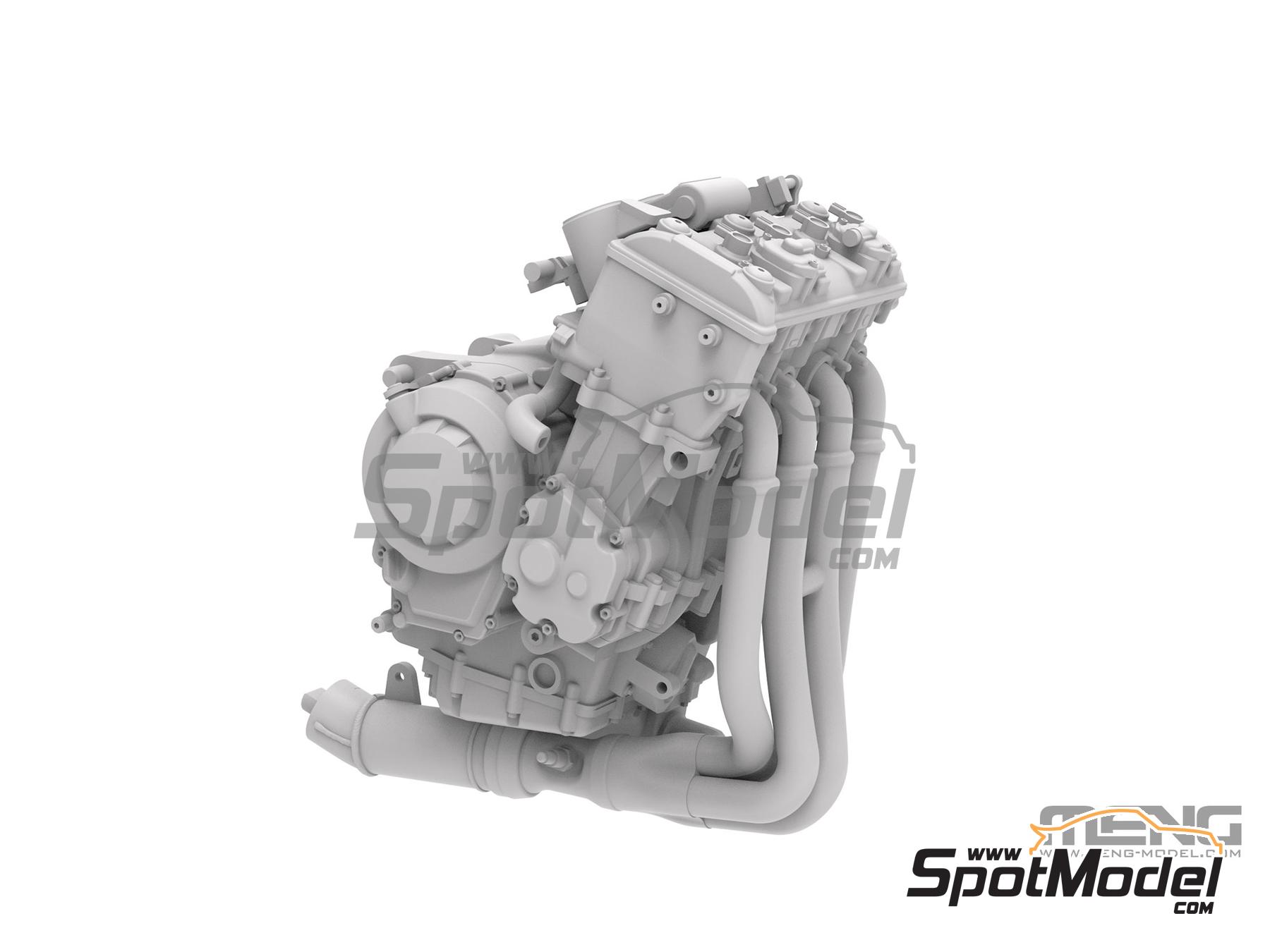 Image 4: Kawasaki Ninja ZX-10R | Maqueta de moto en escala 1/9 fabricado por Meng Model (ref. MT-007, tambien 4897038554300)