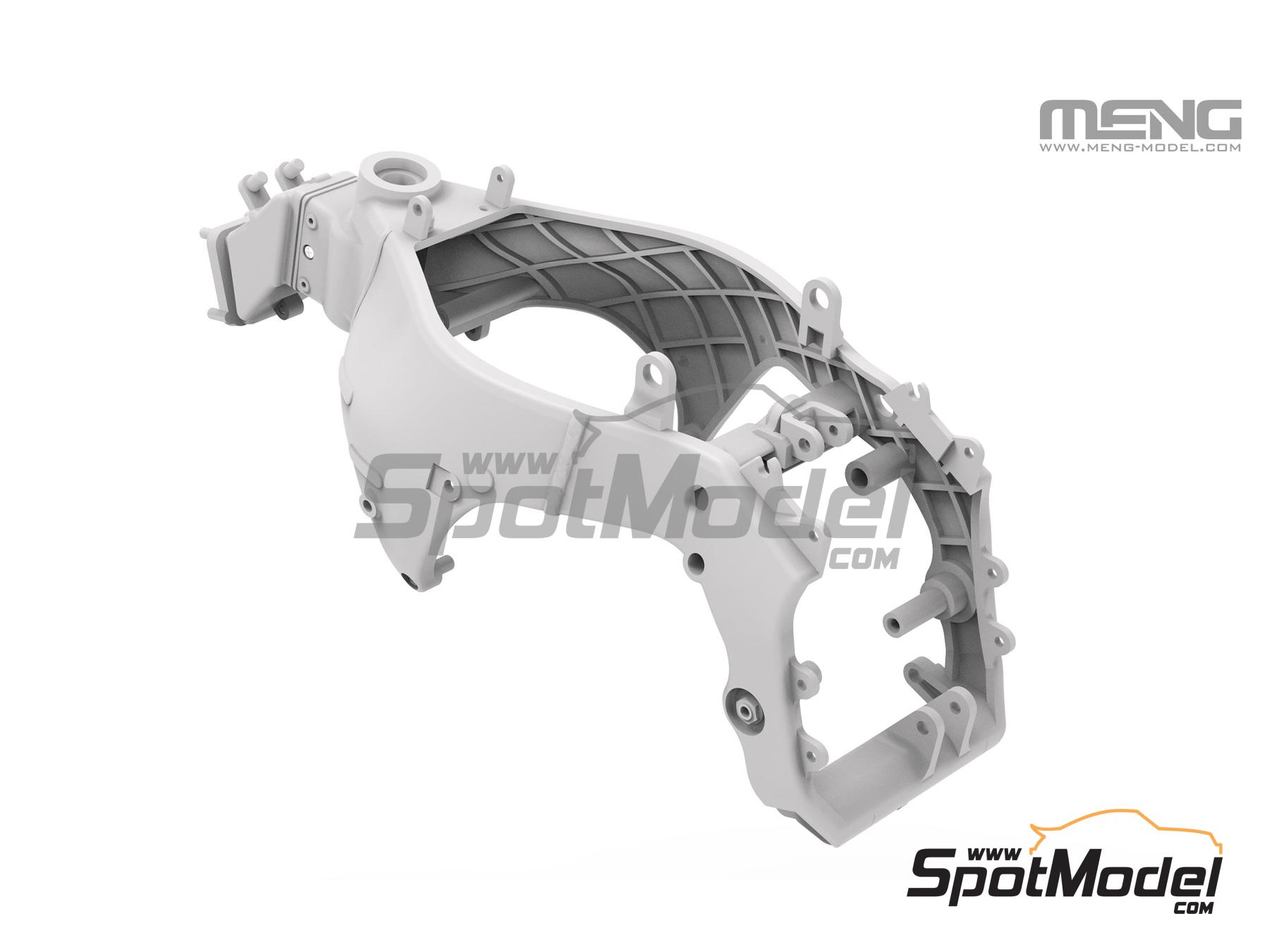 Image 5: Kawasaki Ninja ZX-10R | Maqueta de moto en escala 1/9 fabricado por Meng Model (ref. MT-007, tambien 4897038554300)