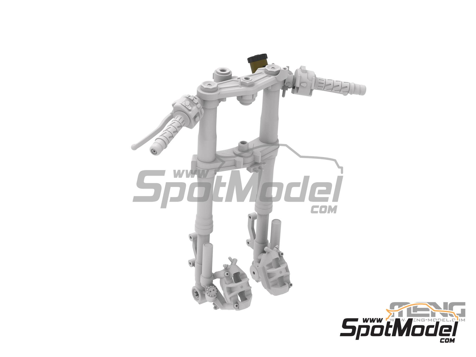 Image 6: Kawasaki Ninja ZX-10R | Maqueta de moto en escala 1/9 fabricado por Meng Model (ref. MT-007, tambien 4897038554300)