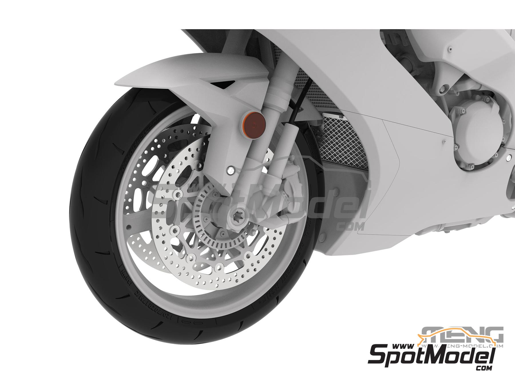 Image 9: Kawasaki Ninja ZX-10R | Maqueta de moto en escala 1/9 fabricado por Meng Model (ref. MT-007, tambien 4897038554300)