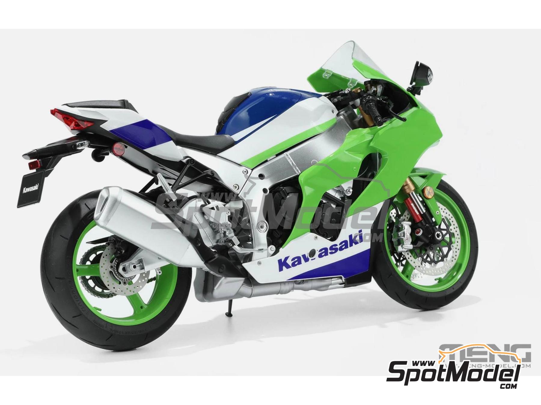 Image 2: Kawasaki Ninja ZX-10R (pre-pintada) | Maqueta de moto en escala 1/9 fabricado por Meng Model (ref. MT-007s, tambien 4897038554331)