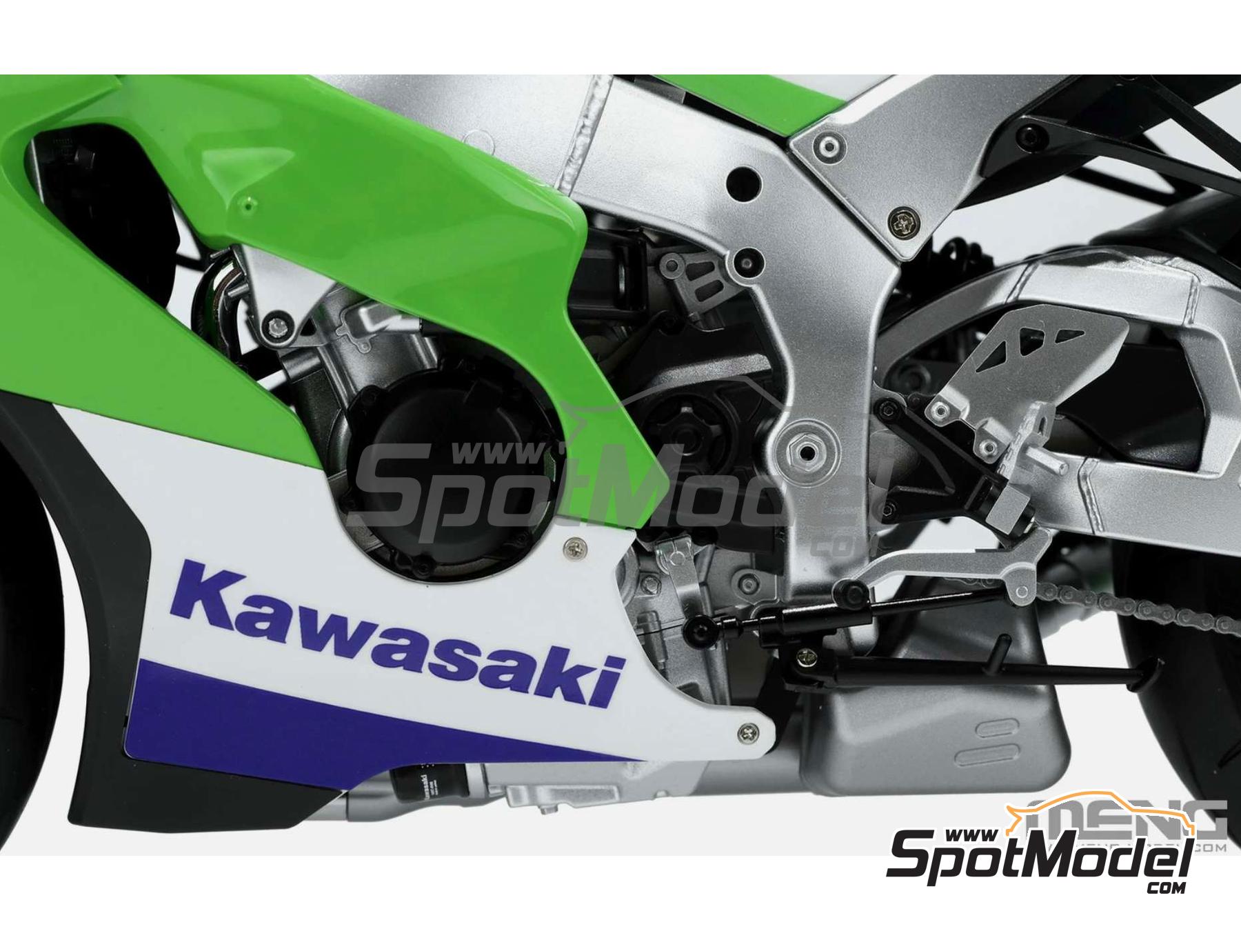 Image 3: Kawasaki Ninja ZX-10R (pre-pintada) | Maqueta de moto en escala 1/9 fabricado por Meng Model (ref. MT-007s, tambien 4897038554331)