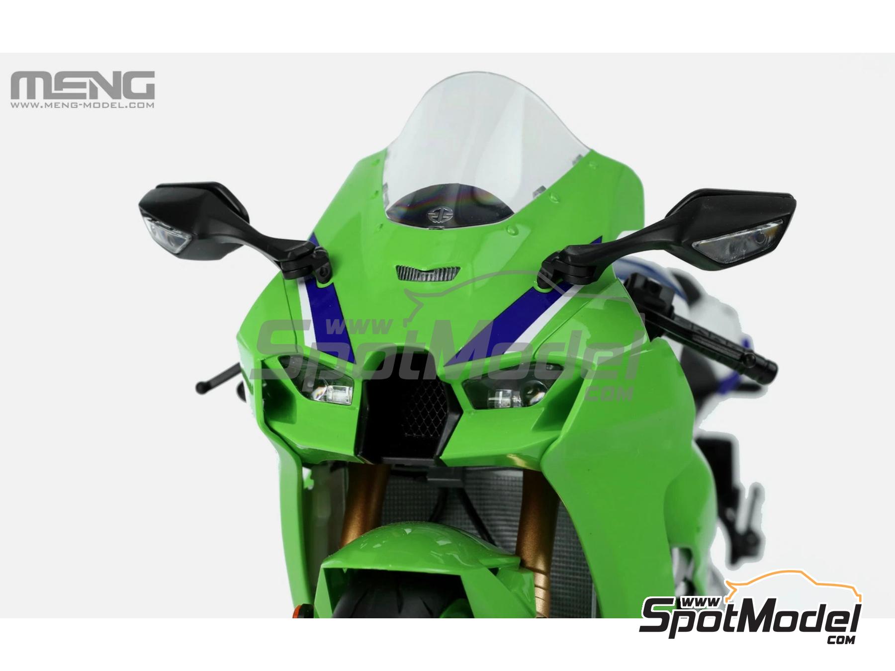 Image 5: Kawasaki Ninja ZX-10R (pre-pintada) | Maqueta de moto en escala 1/9 fabricado por Meng Model (ref. MT-007s, tambien 4897038554331)