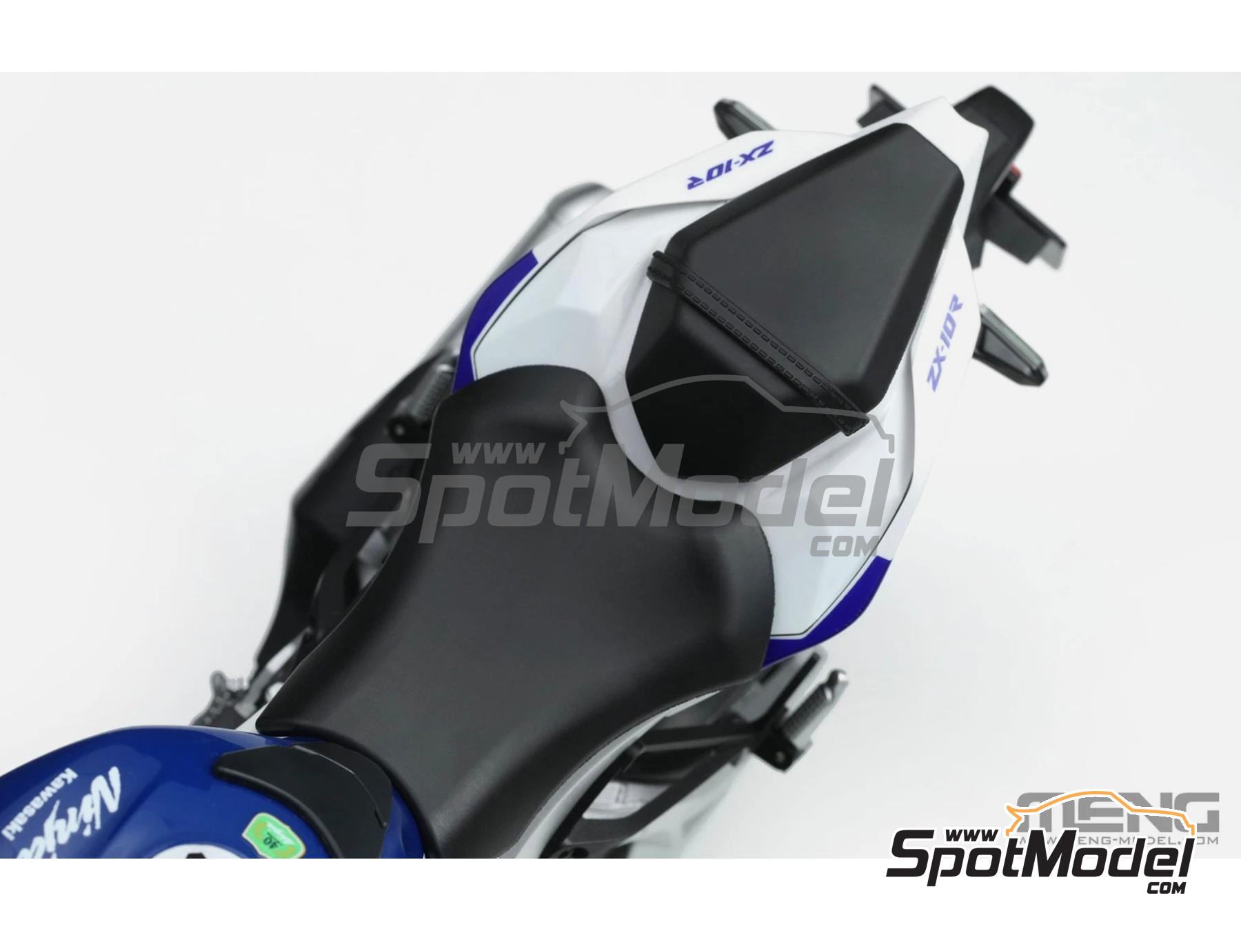 Image 7: Kawasaki Ninja ZX-10R (pre-pintada) | Maqueta de moto en escala 1/9 fabricado por Meng Model (ref. MT-007s, tambien 4897038554331)